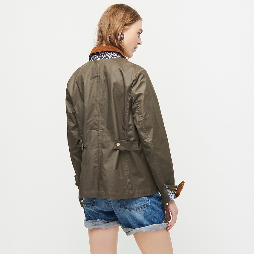 j.crew: barn jacket&trade;  with liberty&reg; floral print, right side, view zoomed