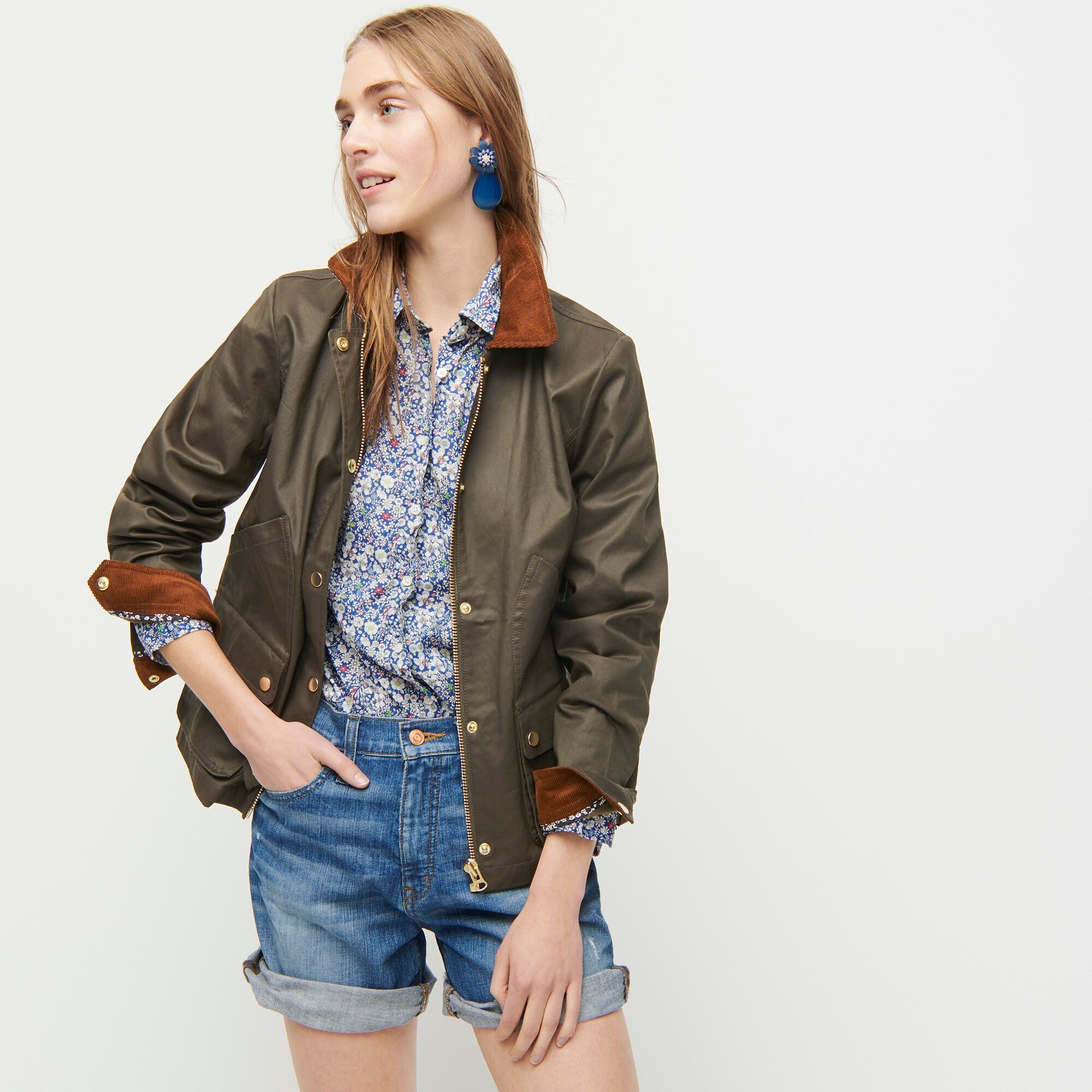 J Crew Barn Jacket With Liberty Floral Print