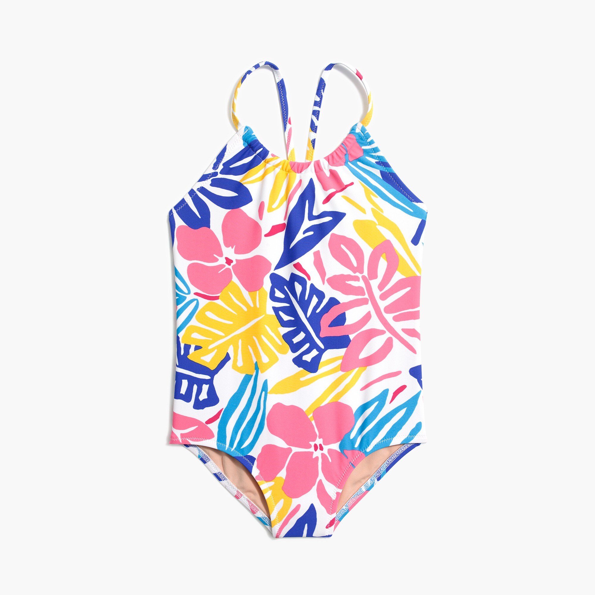 Girls' Hawaiian-print one-piece suit