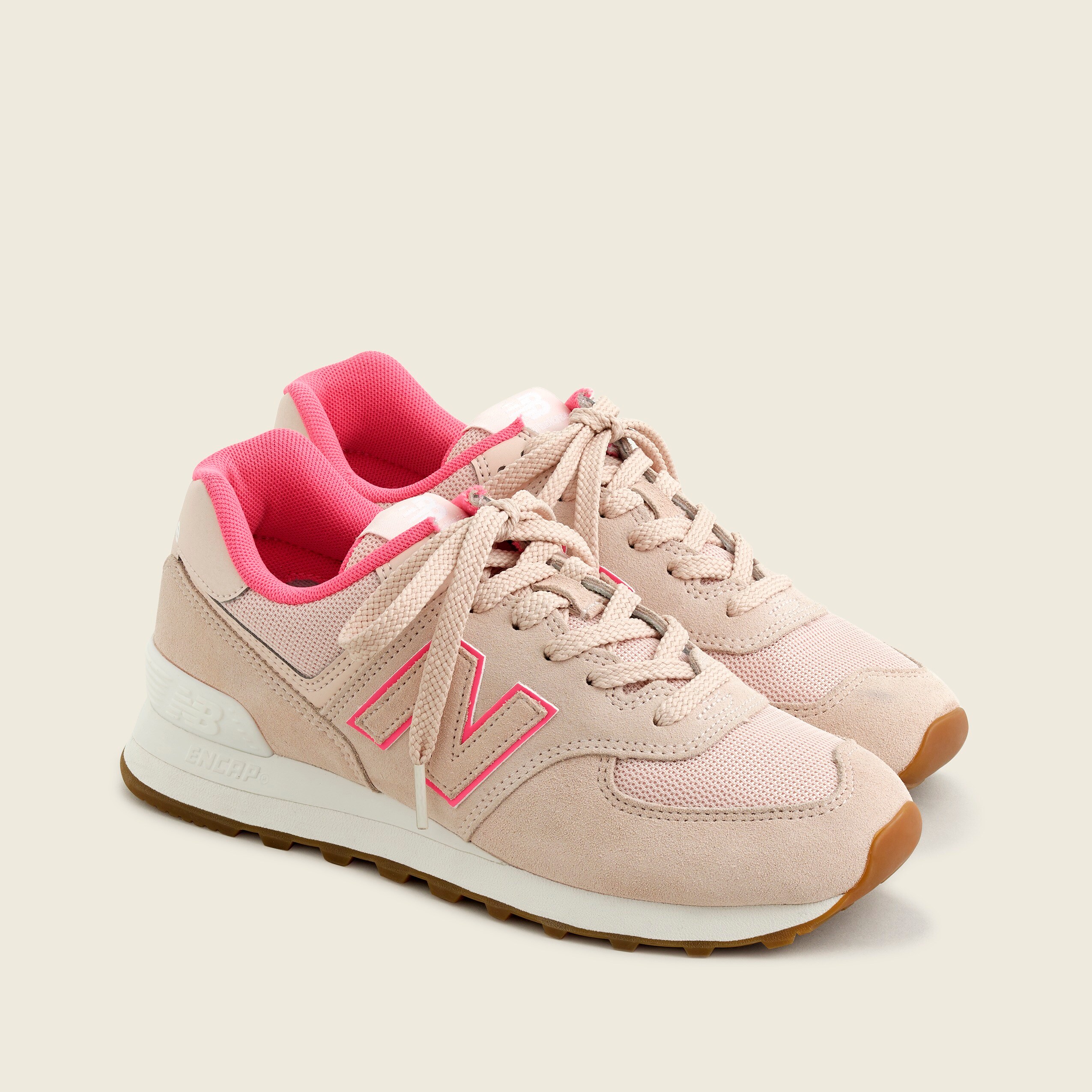 New Balance® X J.Crew 574 Sneakers In Pink For Women | J.Crew