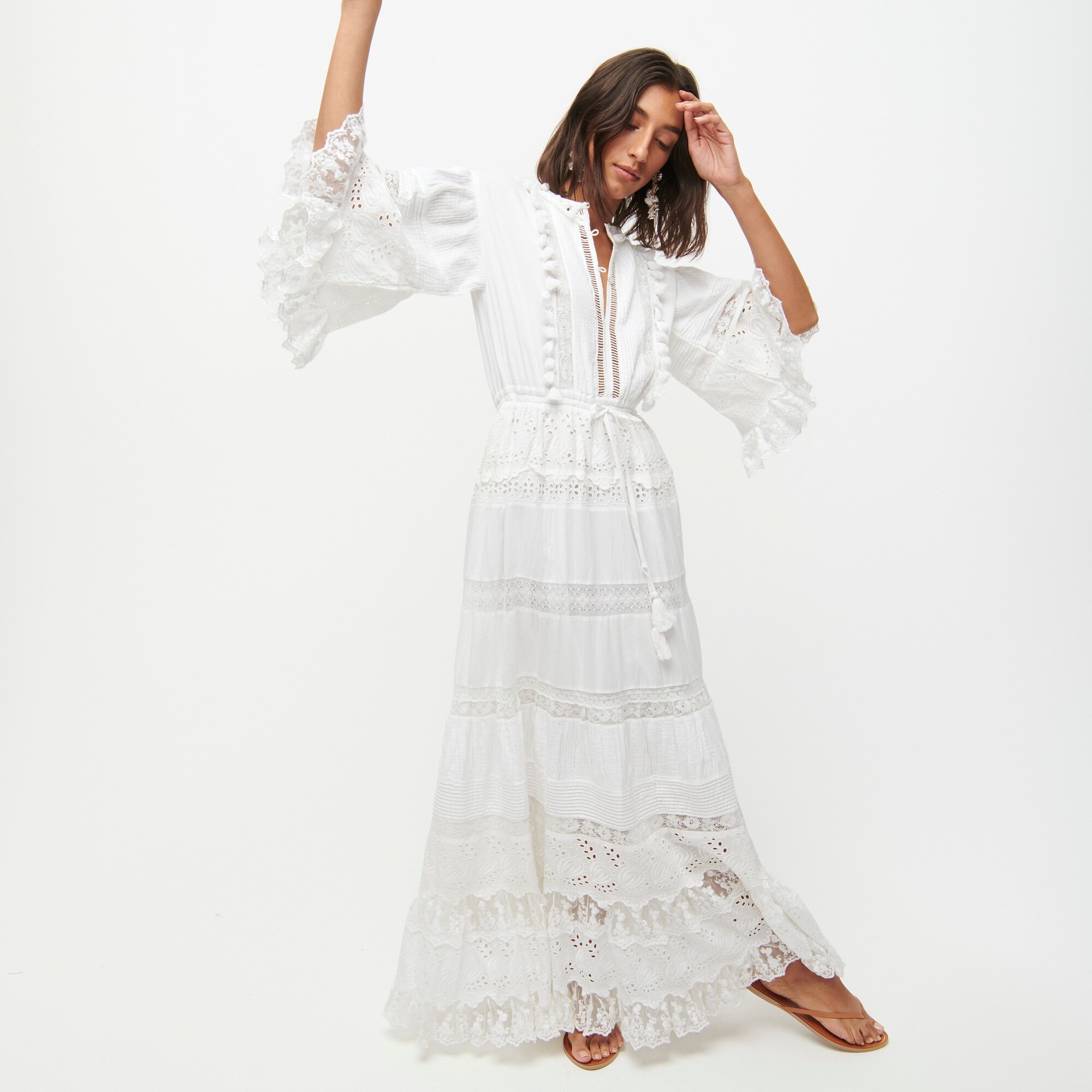 j crew white lace dress