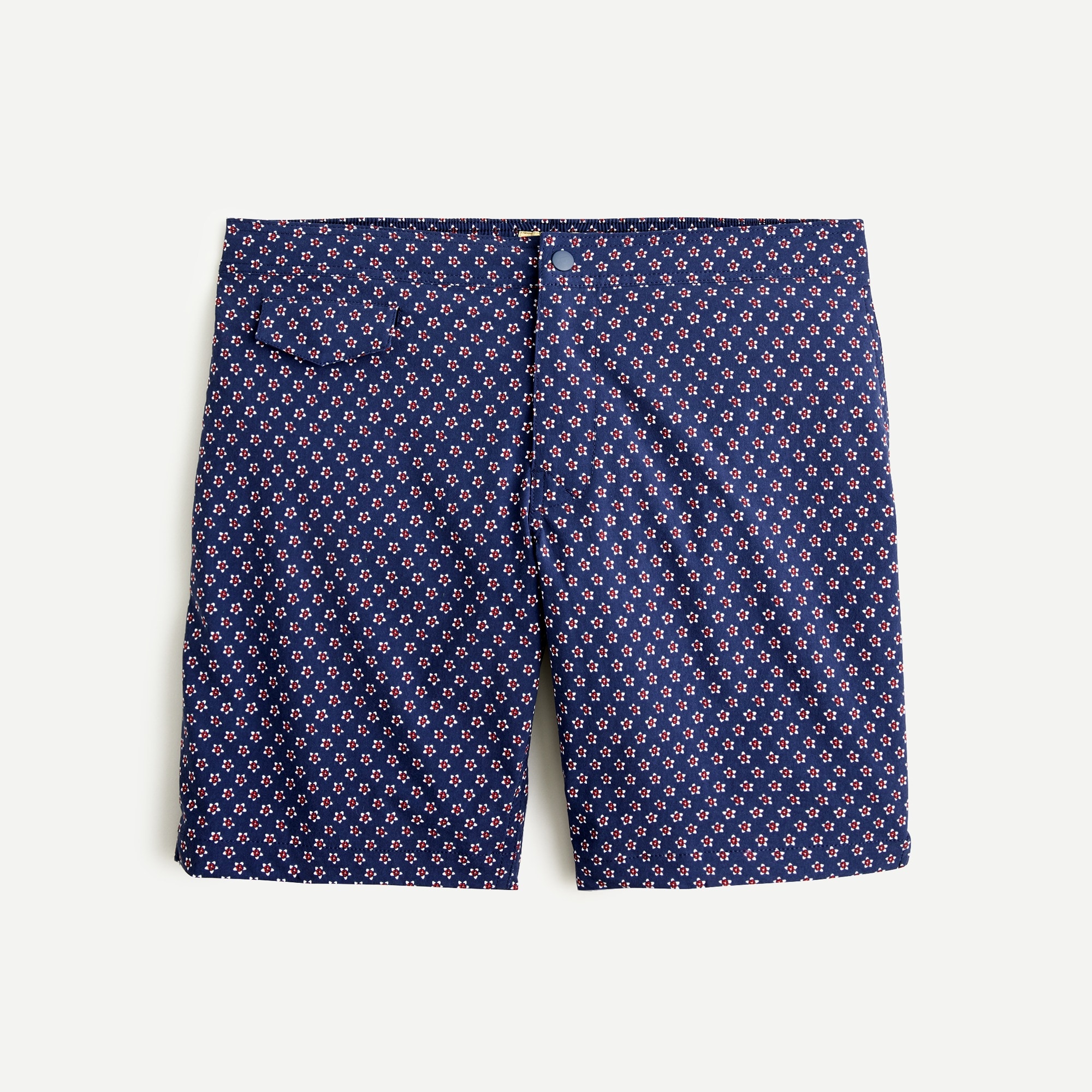 7" stretch eco pool short in flower print