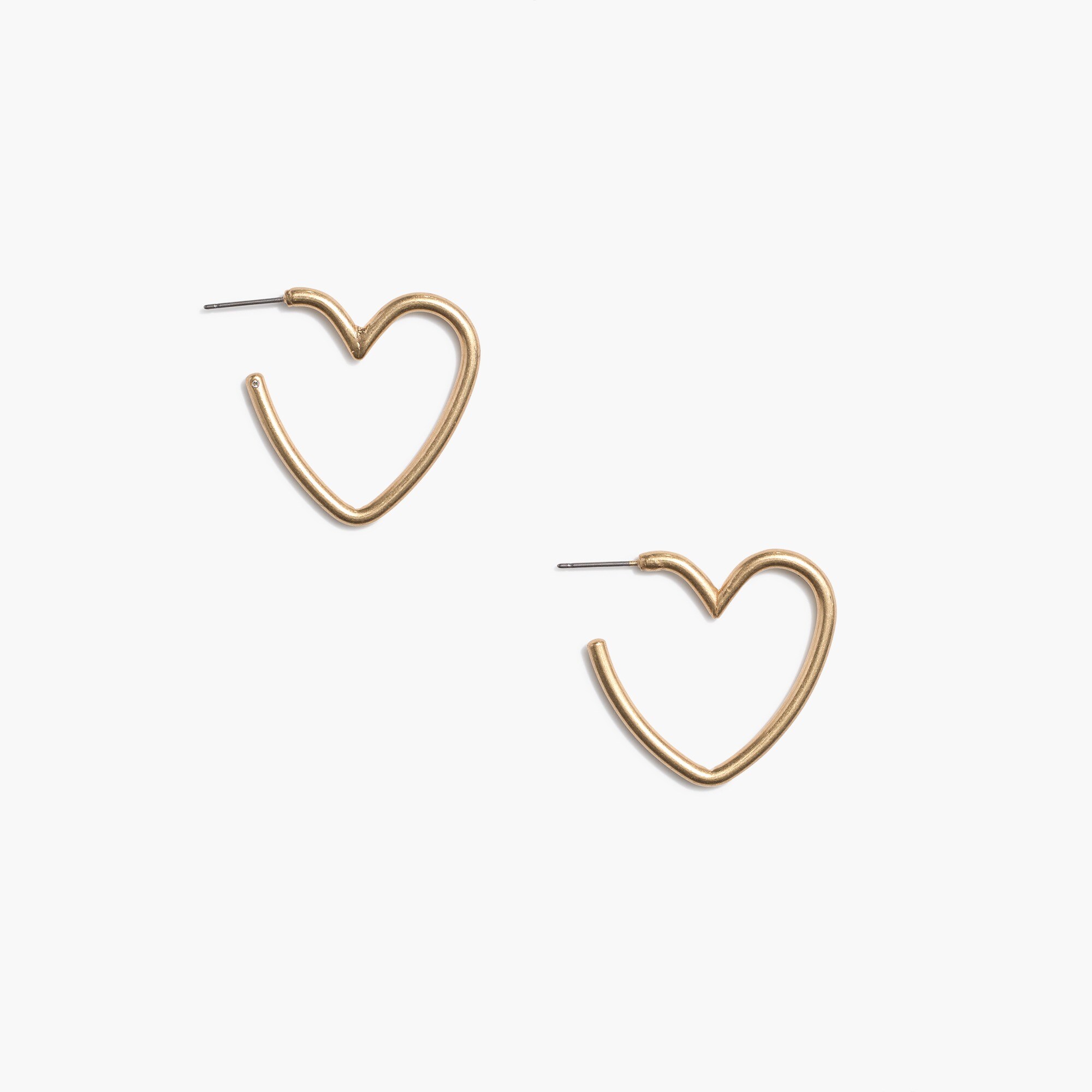 Heart hoop earrings