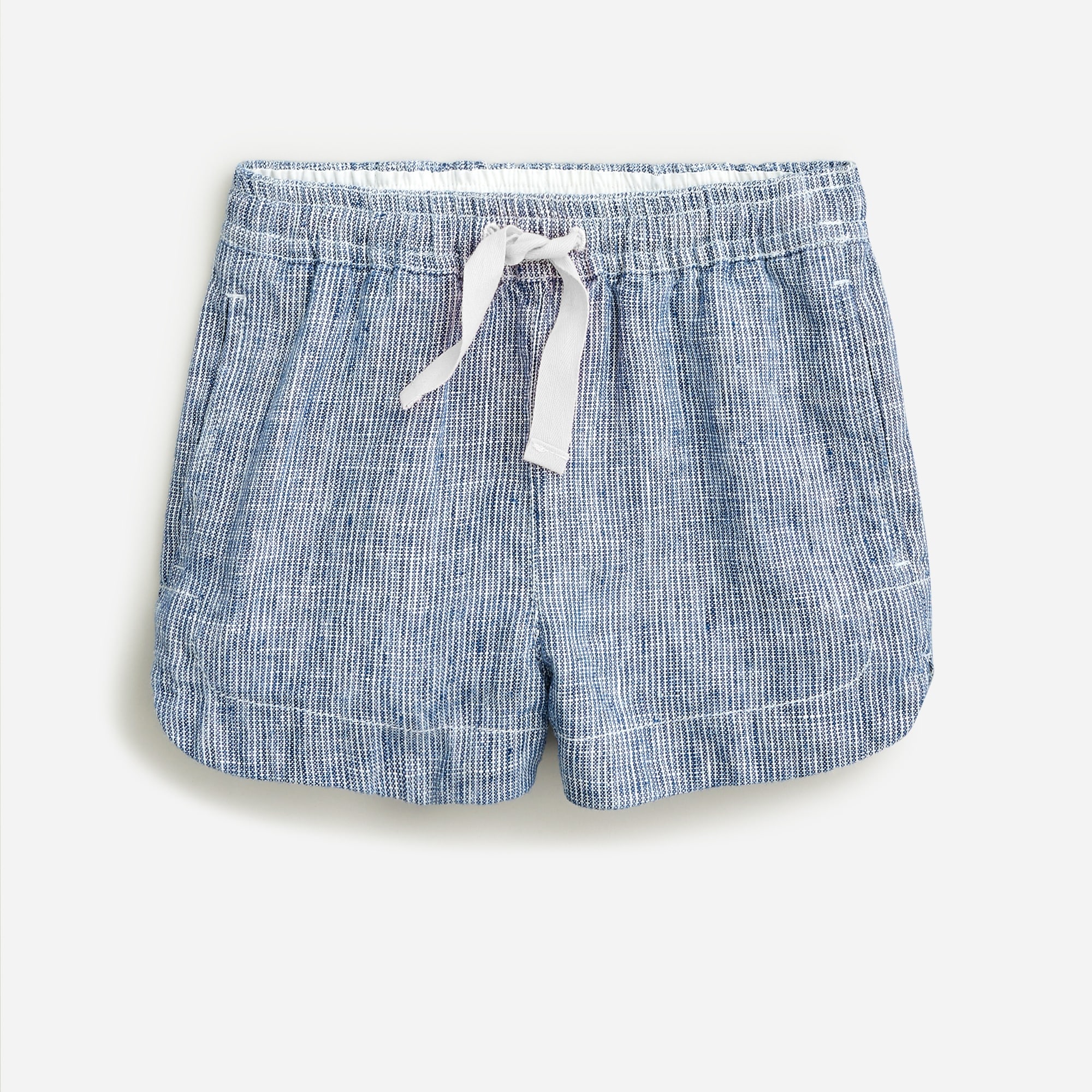 Girls' fishtail-hem short in linen