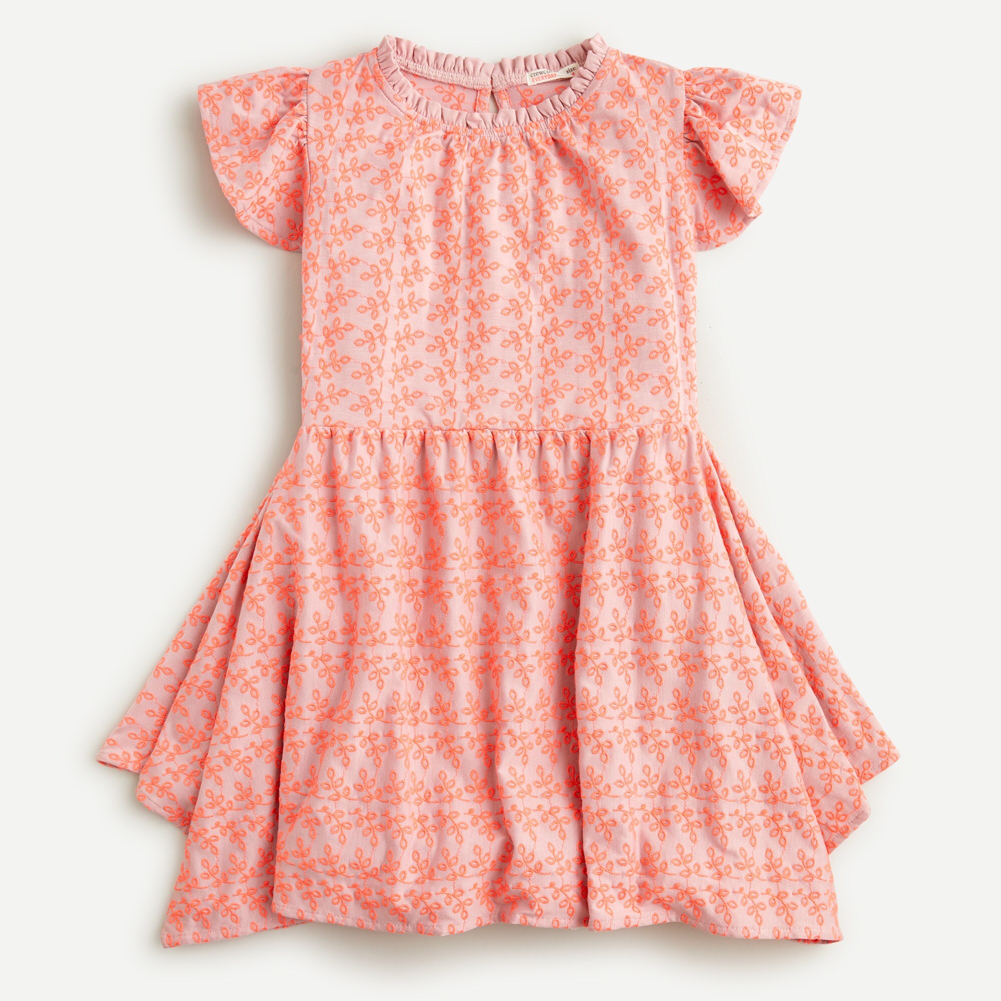J.Crew Girls Flutter sleeve Eyelet Dress For Girls