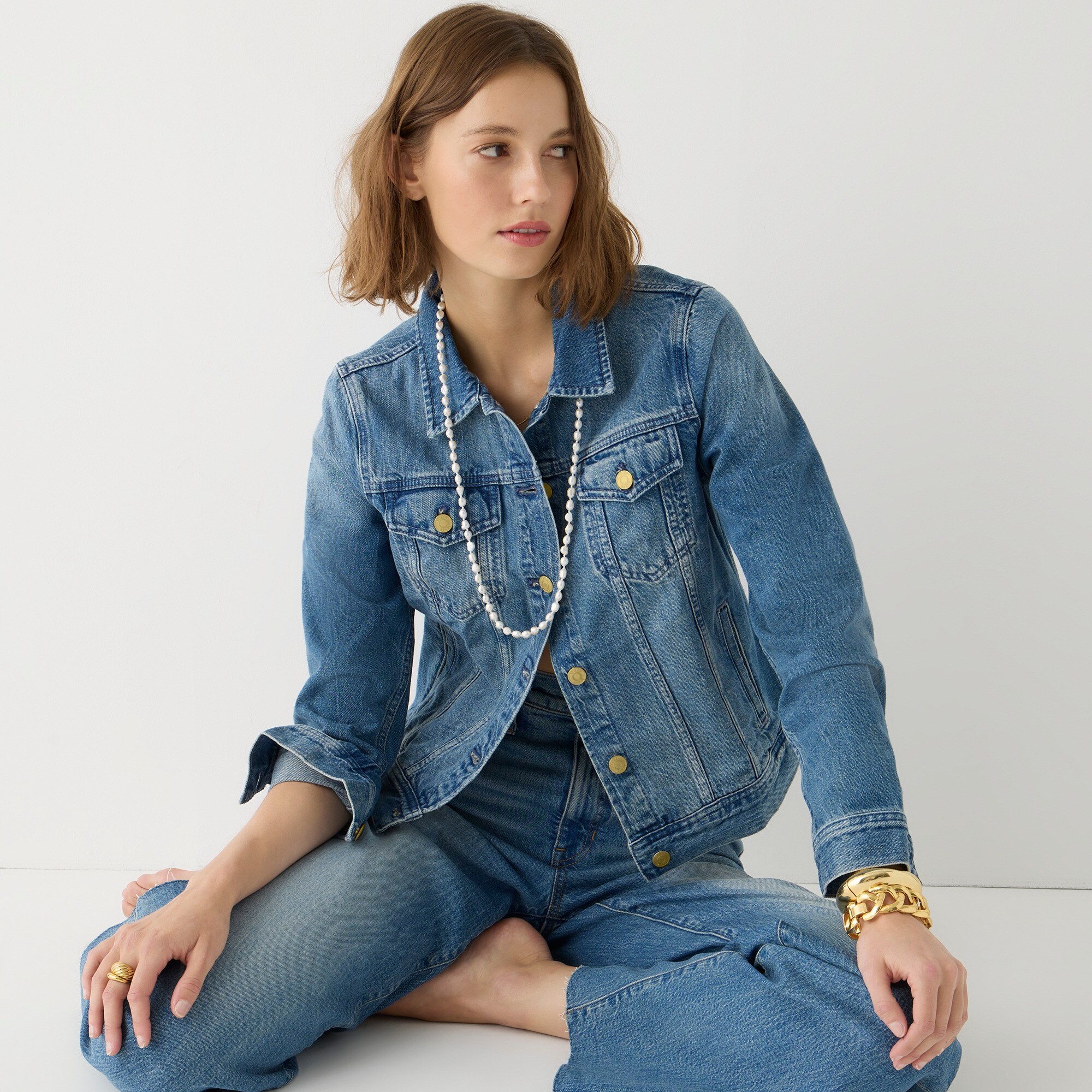 J. Crew Classic Jean Jacket in Brilliant Day Wash