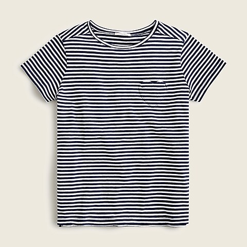  Kids's heart-pocket T-shirt in stripe