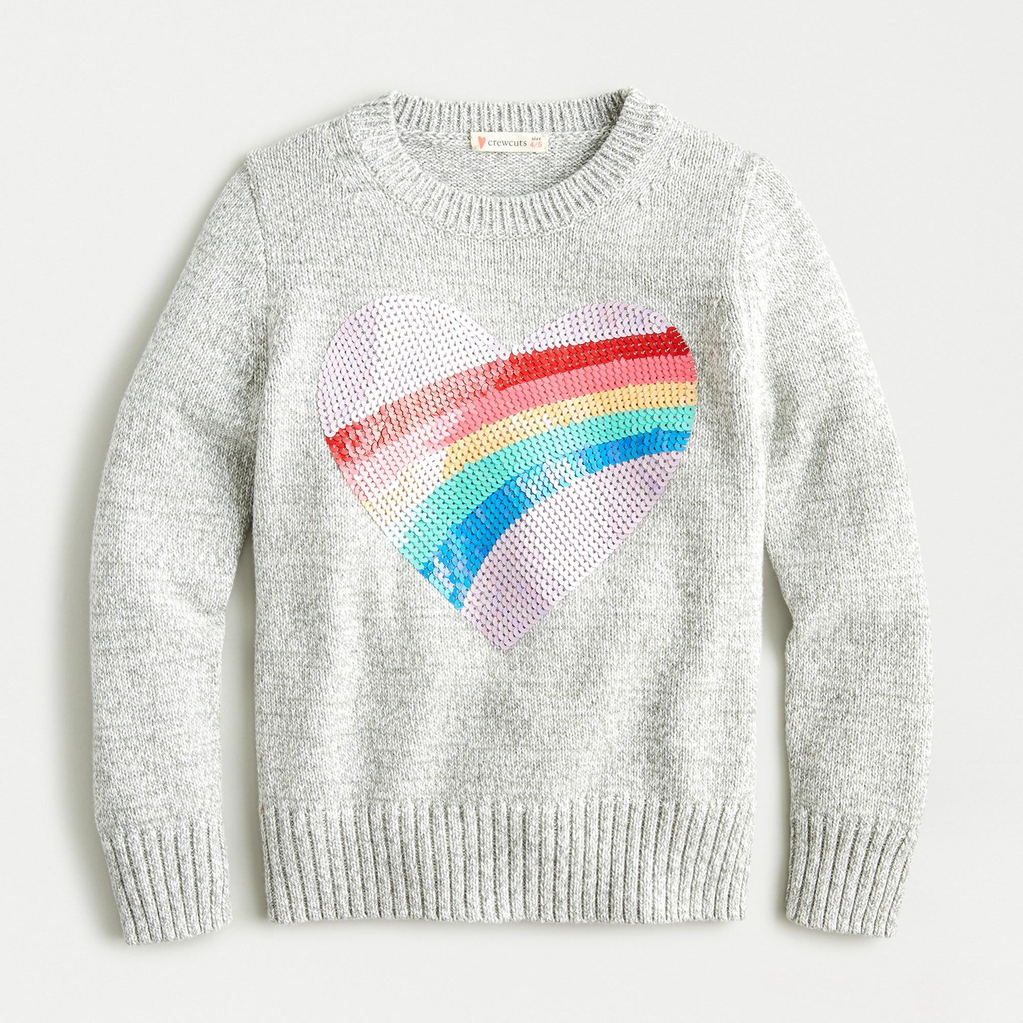 sequin heart sweater