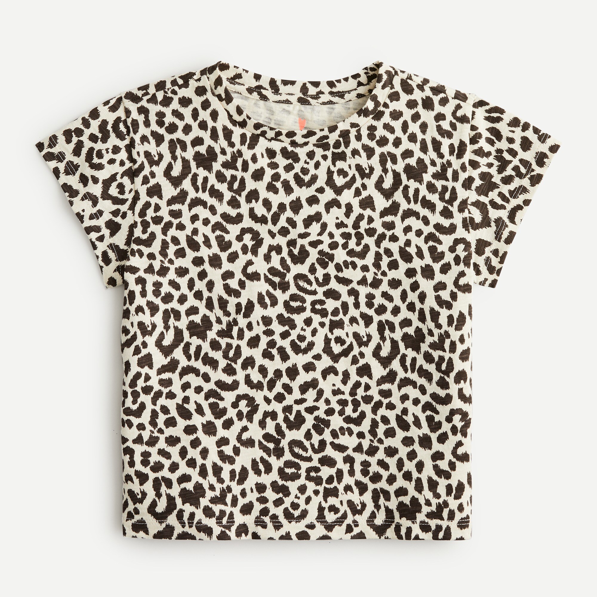 Girls' T-shirt in leopard print