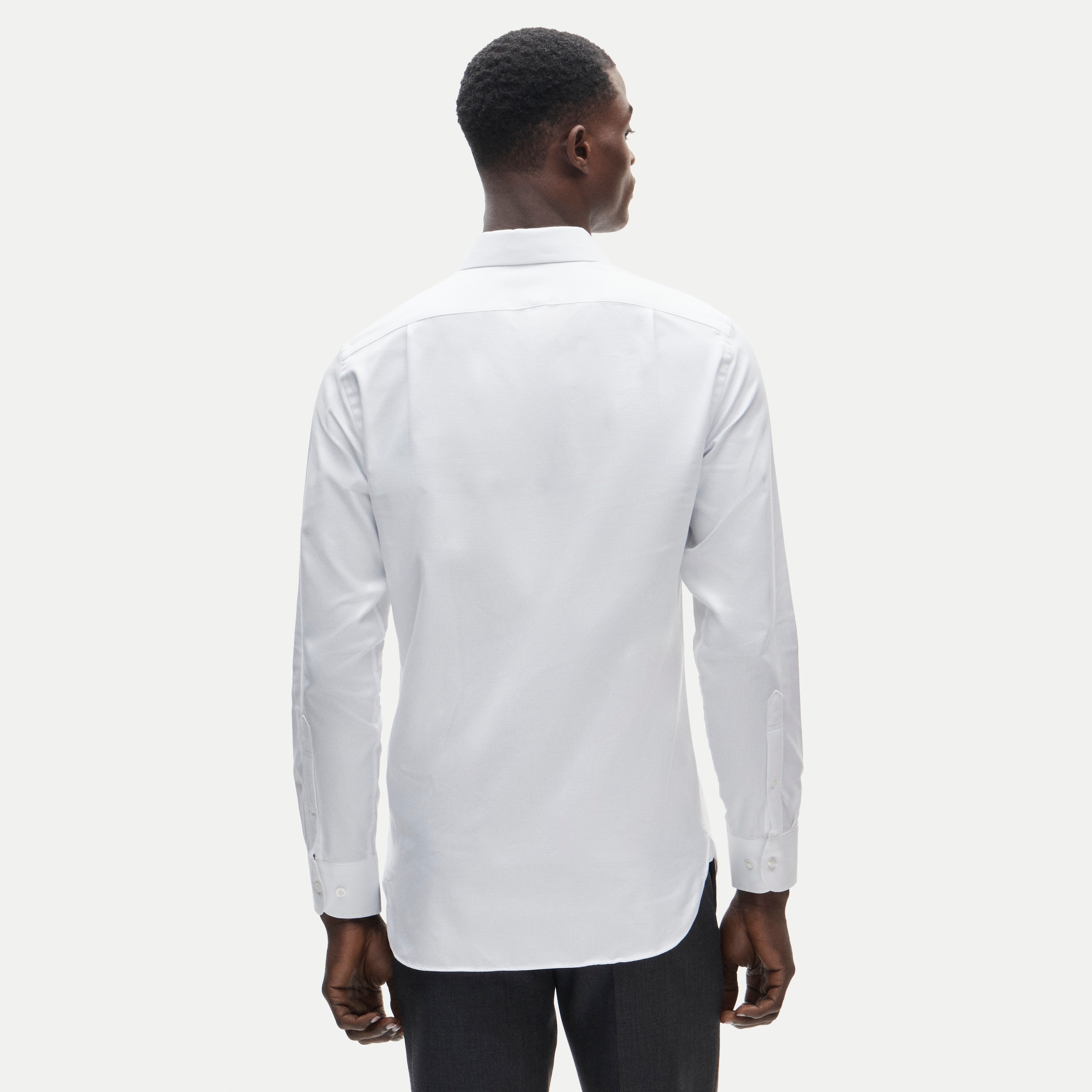 Slim-fit Ludlow Premium fine cotton dress shirt in dobby