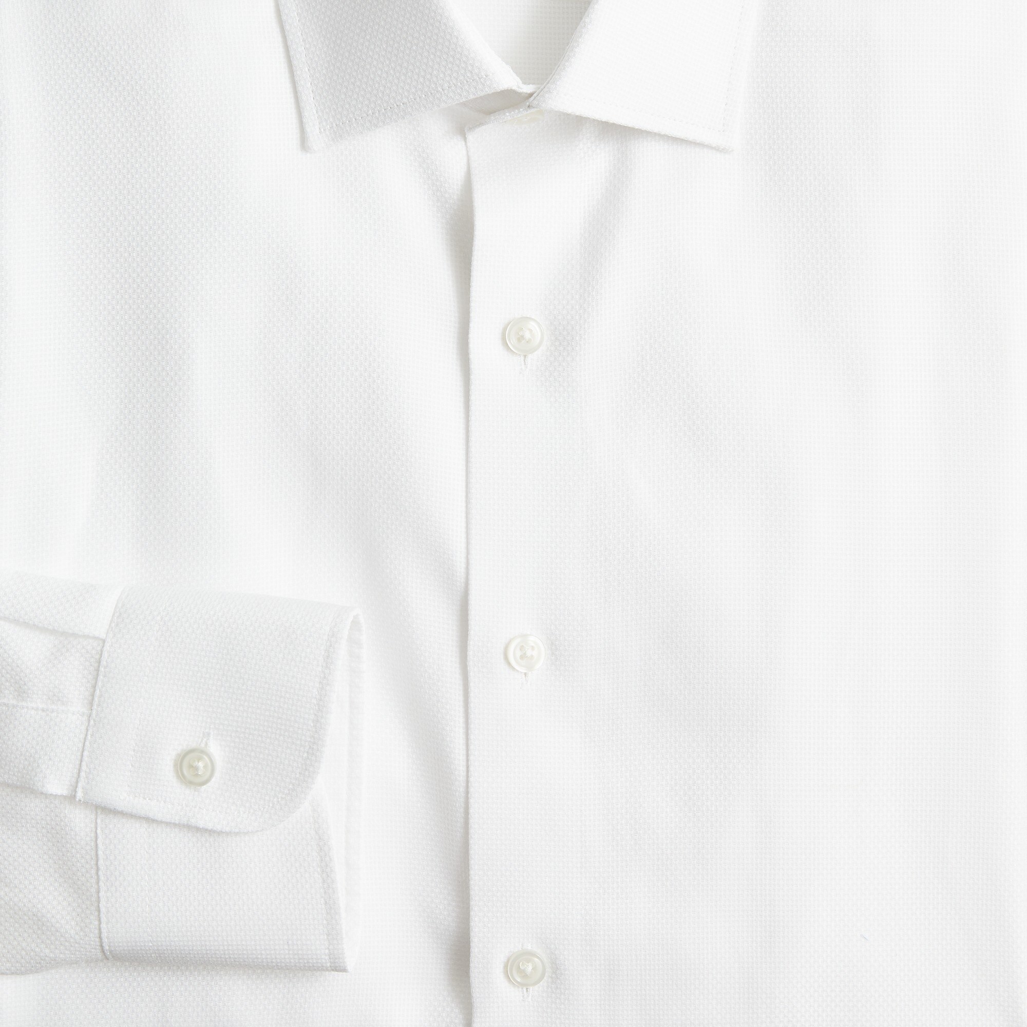 Slim-fit Ludlow Premium fine cotton dress shirt in dobby