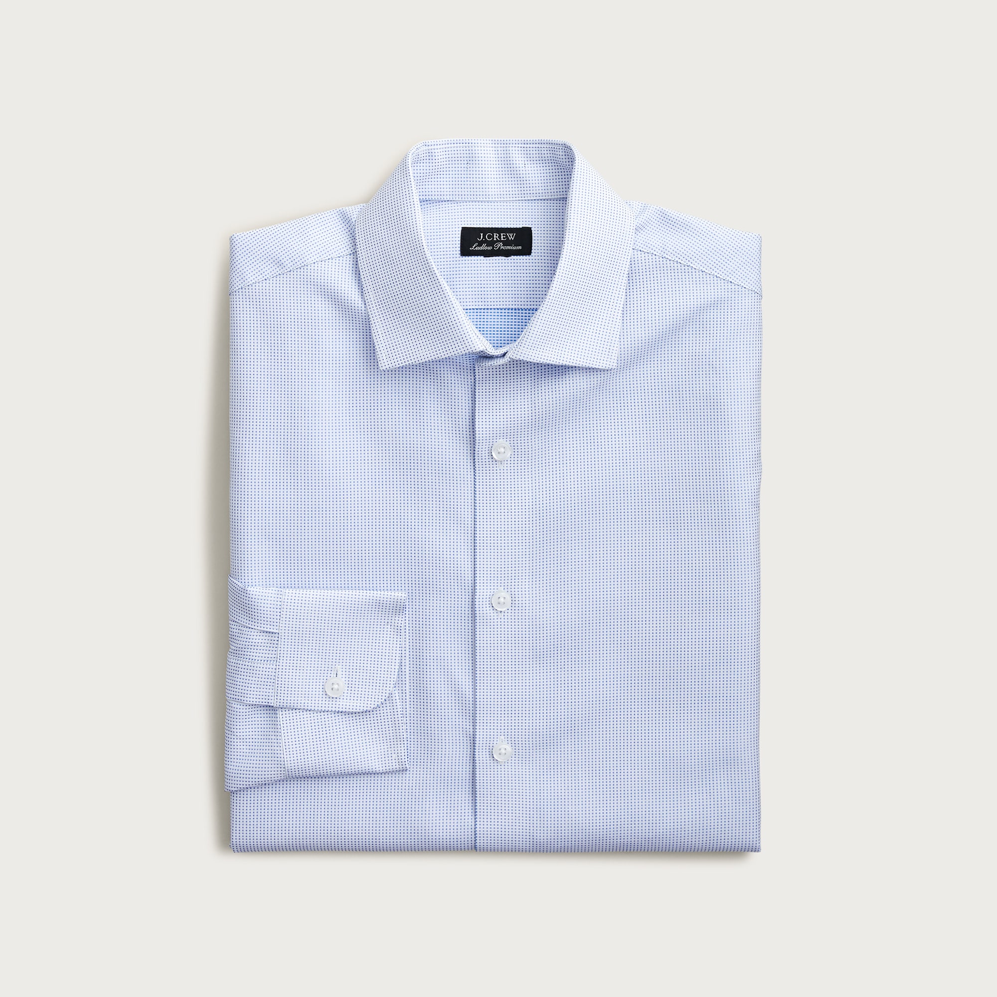mens Slim-fit Ludlow Premium fine cotton dress shirt in dobby