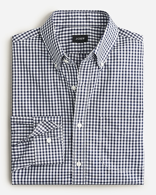  Bowery wrinkle-free stretch cotton shirt in gingham