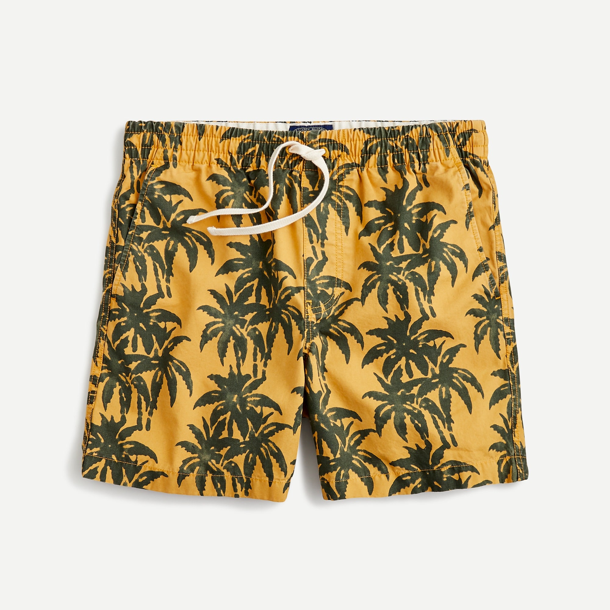 Dock short in island palm print