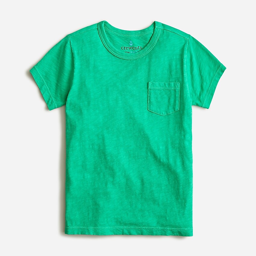 j.crew: kids&apos; garment-dyed pocket t-shirt for boys, right side, view zoomed