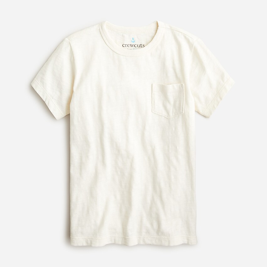 j.crew: kids' garment-dyed pocket t-shirt for boys, right side, view zoomed