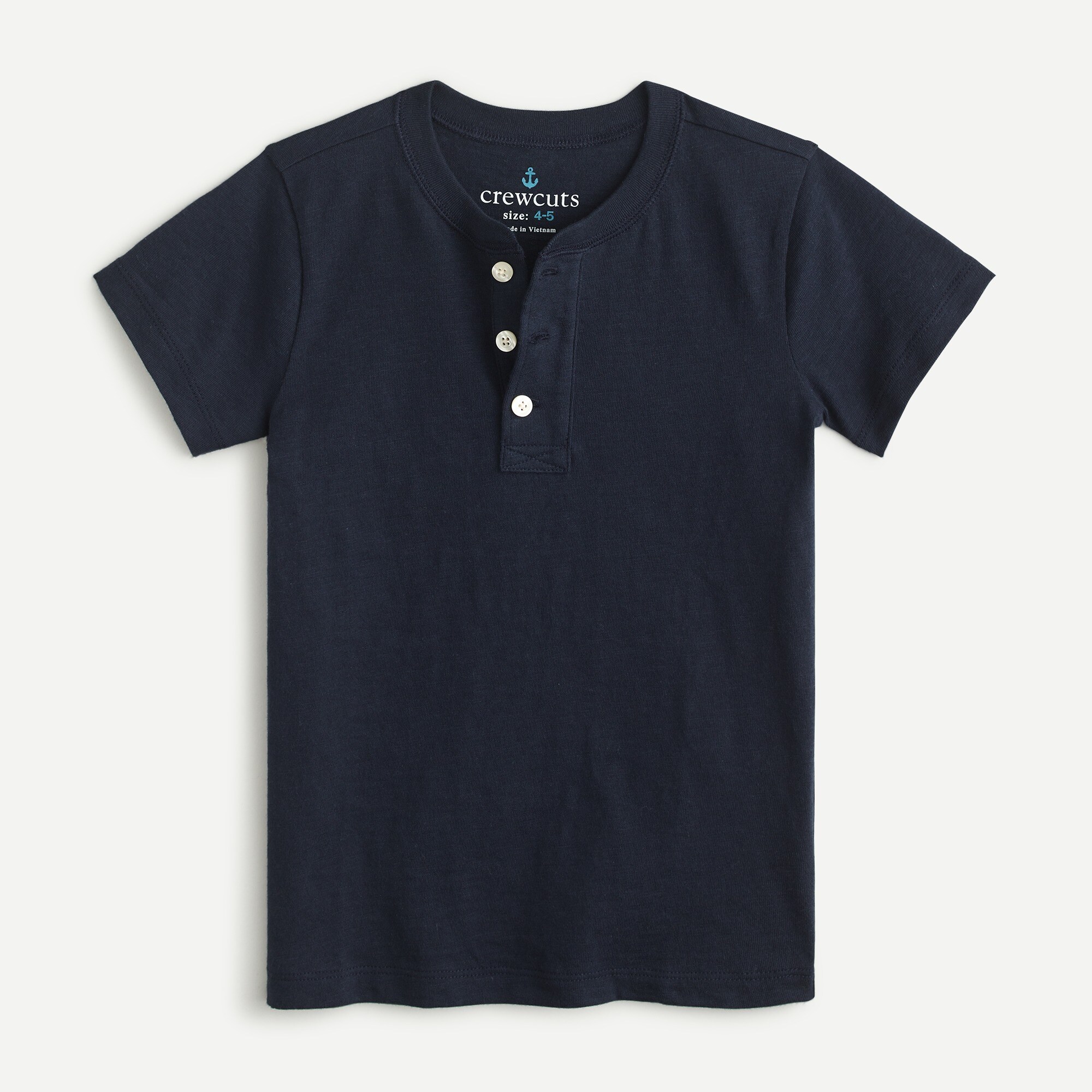 J.Crew Boys' Shortsleeve Henley Shirt In Slub Cotton For Boys