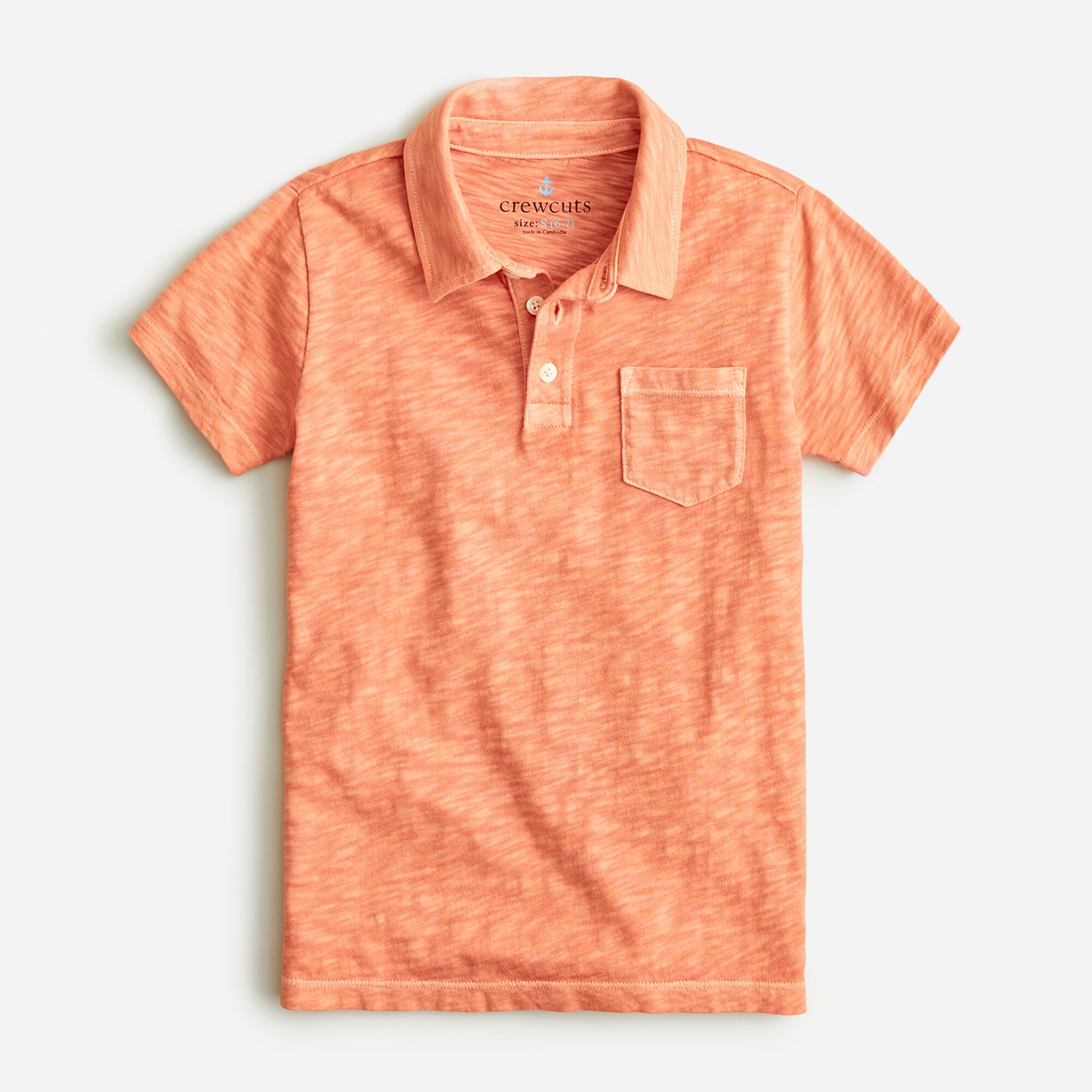 boys Kids&apos; short-sleeve garment-dyed polo shirt