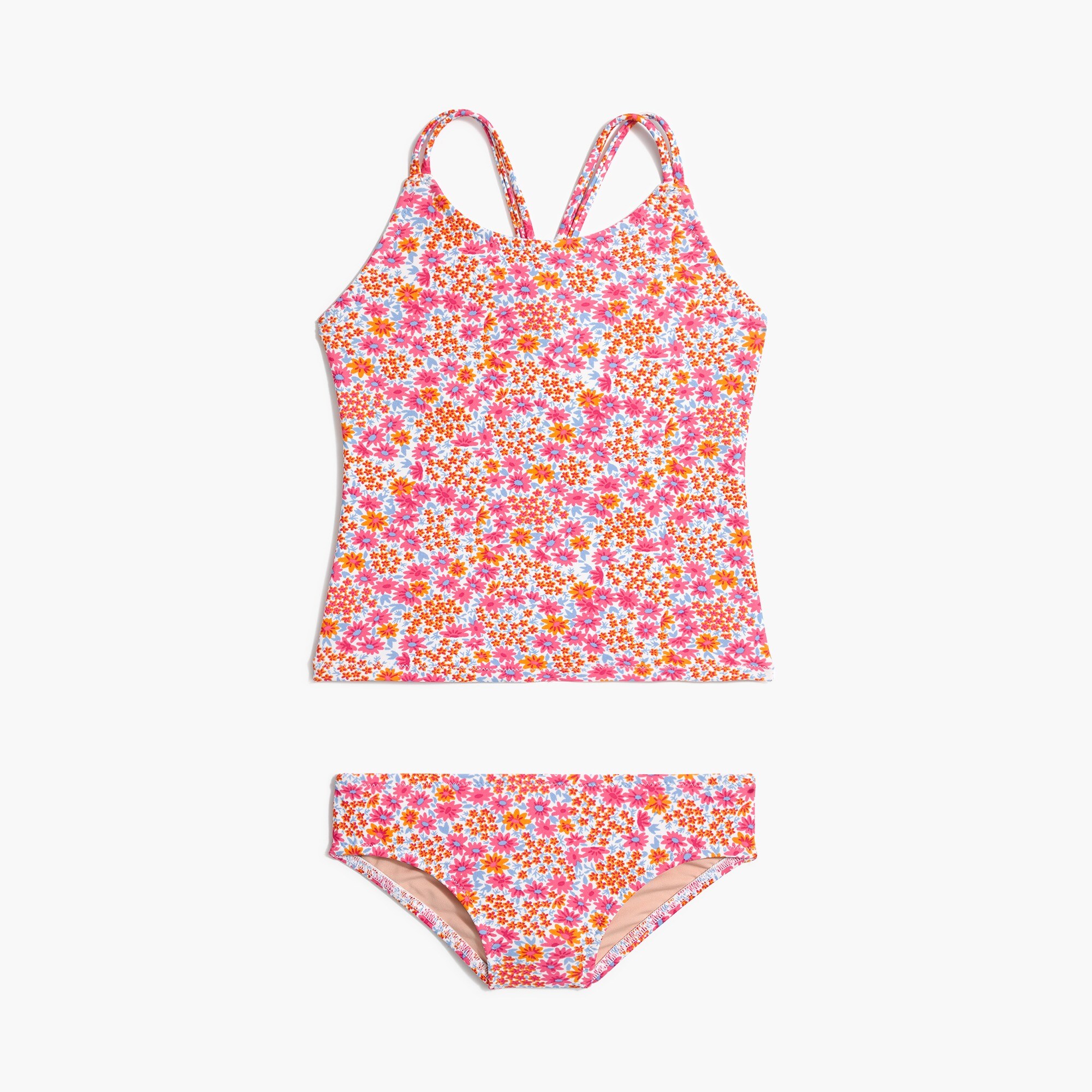 Girls' floral tankini set