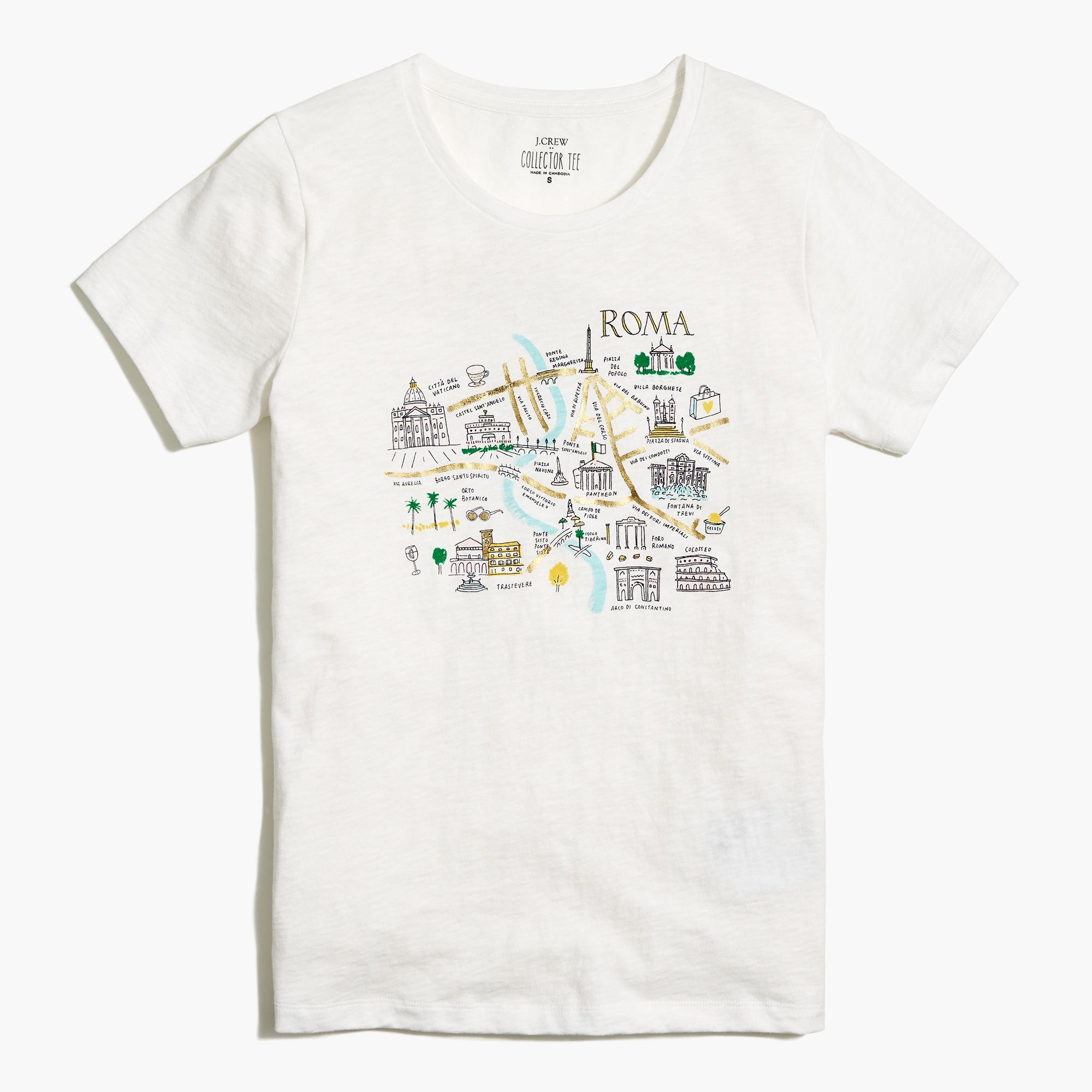 Rome map graphic tee