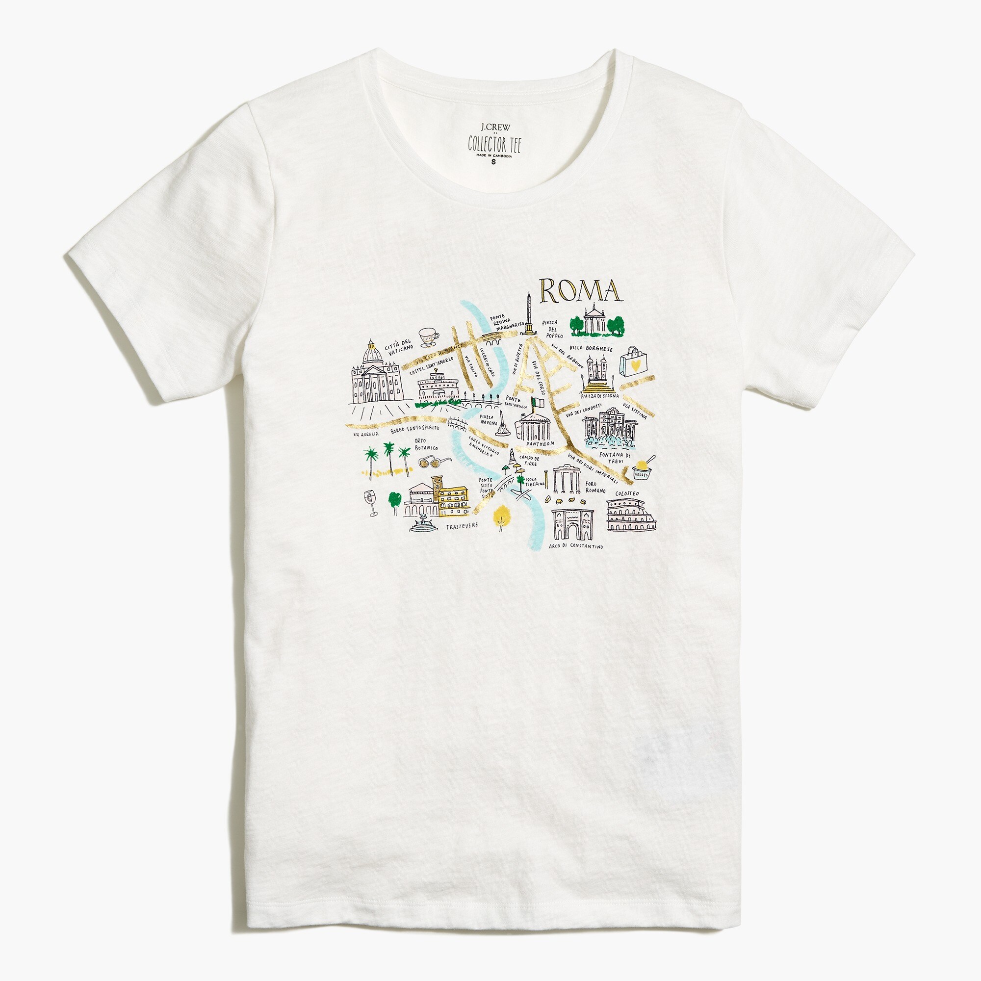 Rome map graphic tee