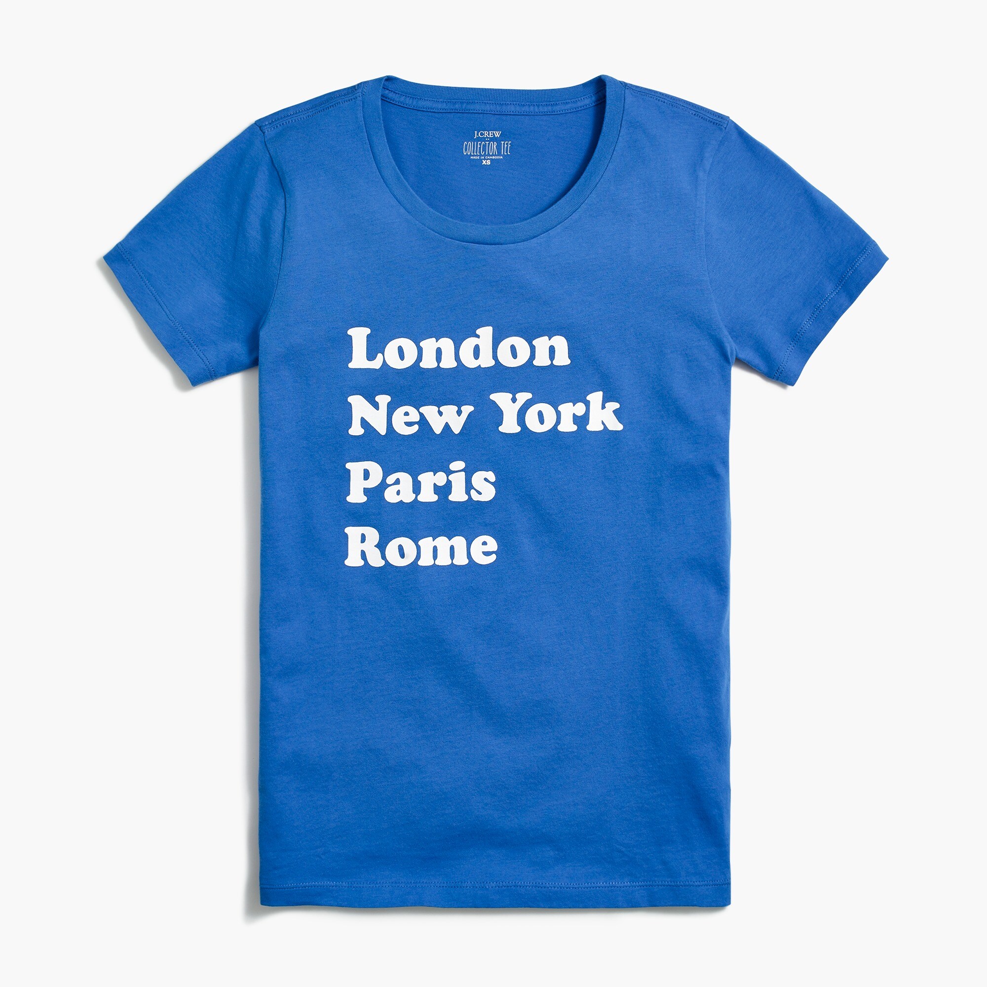Cities list graphic tee