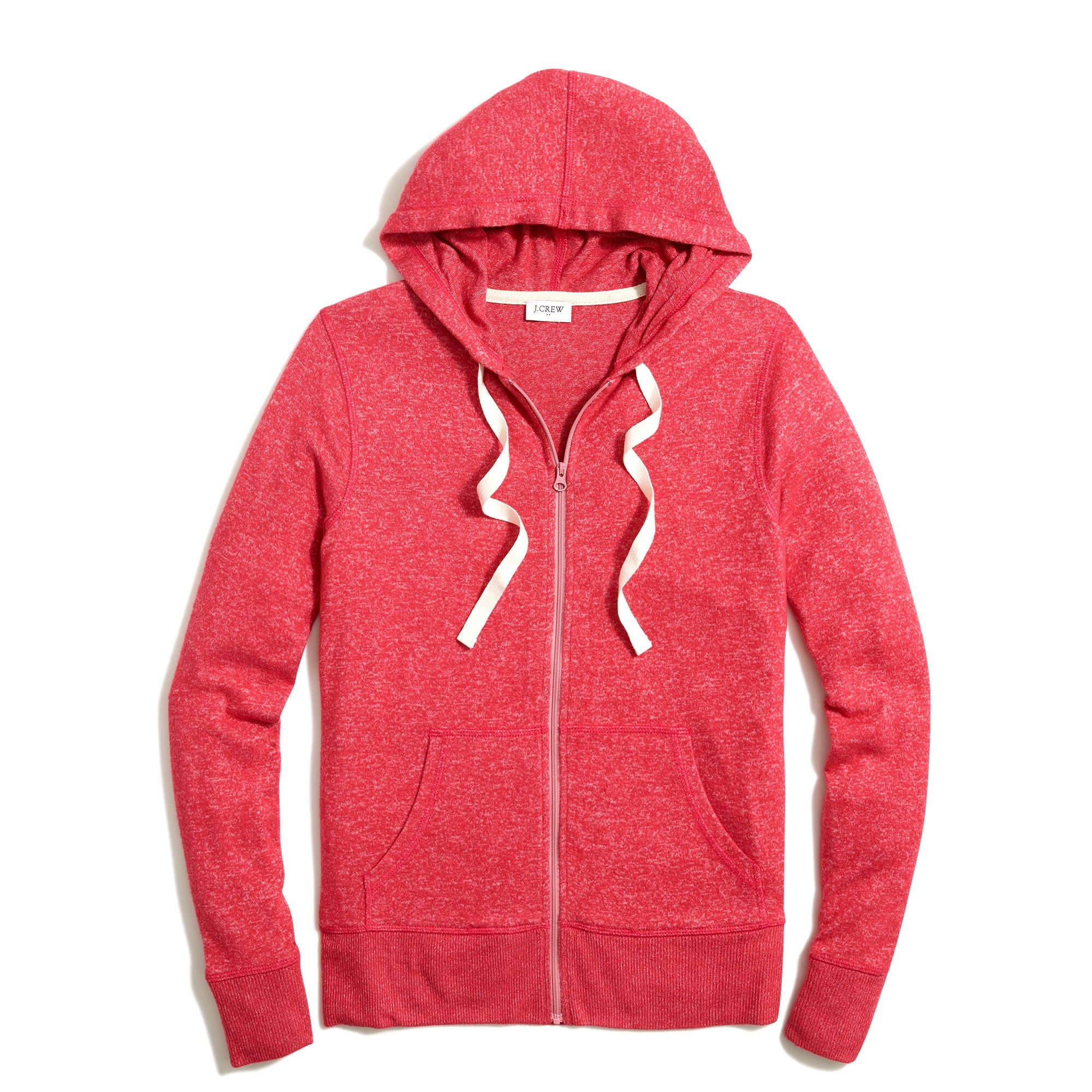 marled zip-up sweatshirt in signature cozy yarn for women
