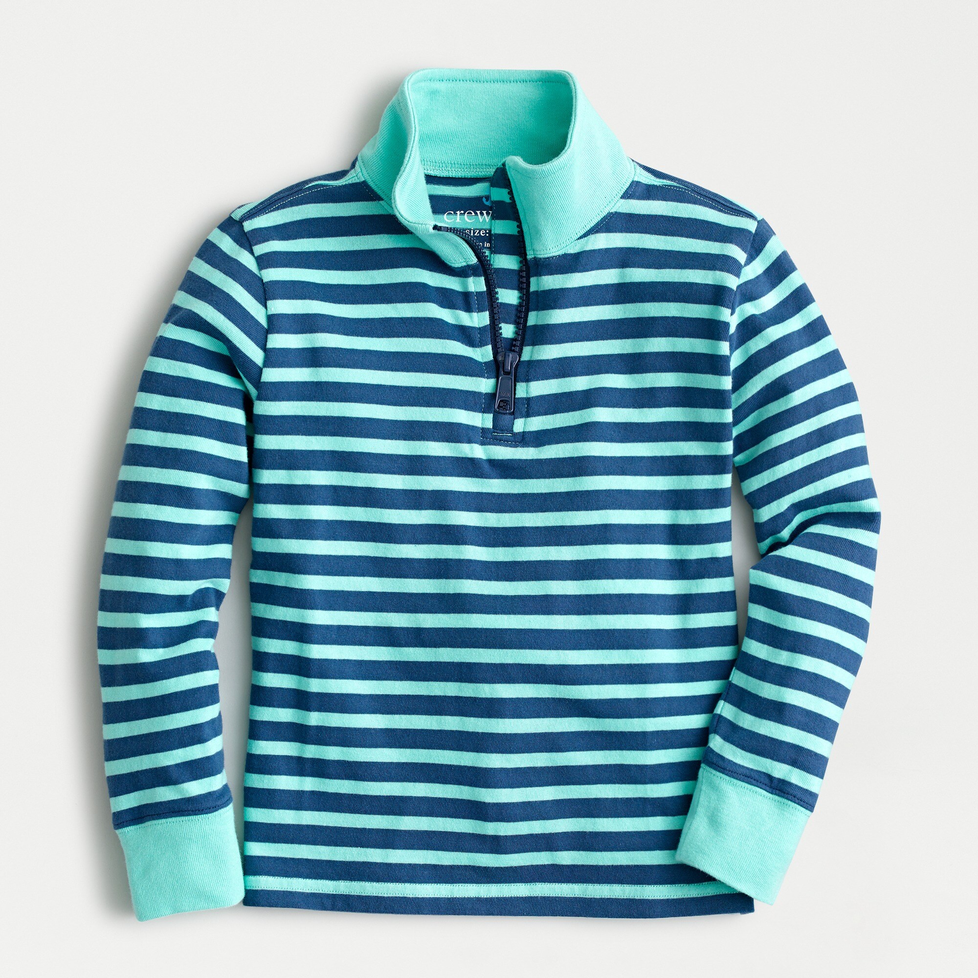 Kids' half-zip rugby shirt in stripe