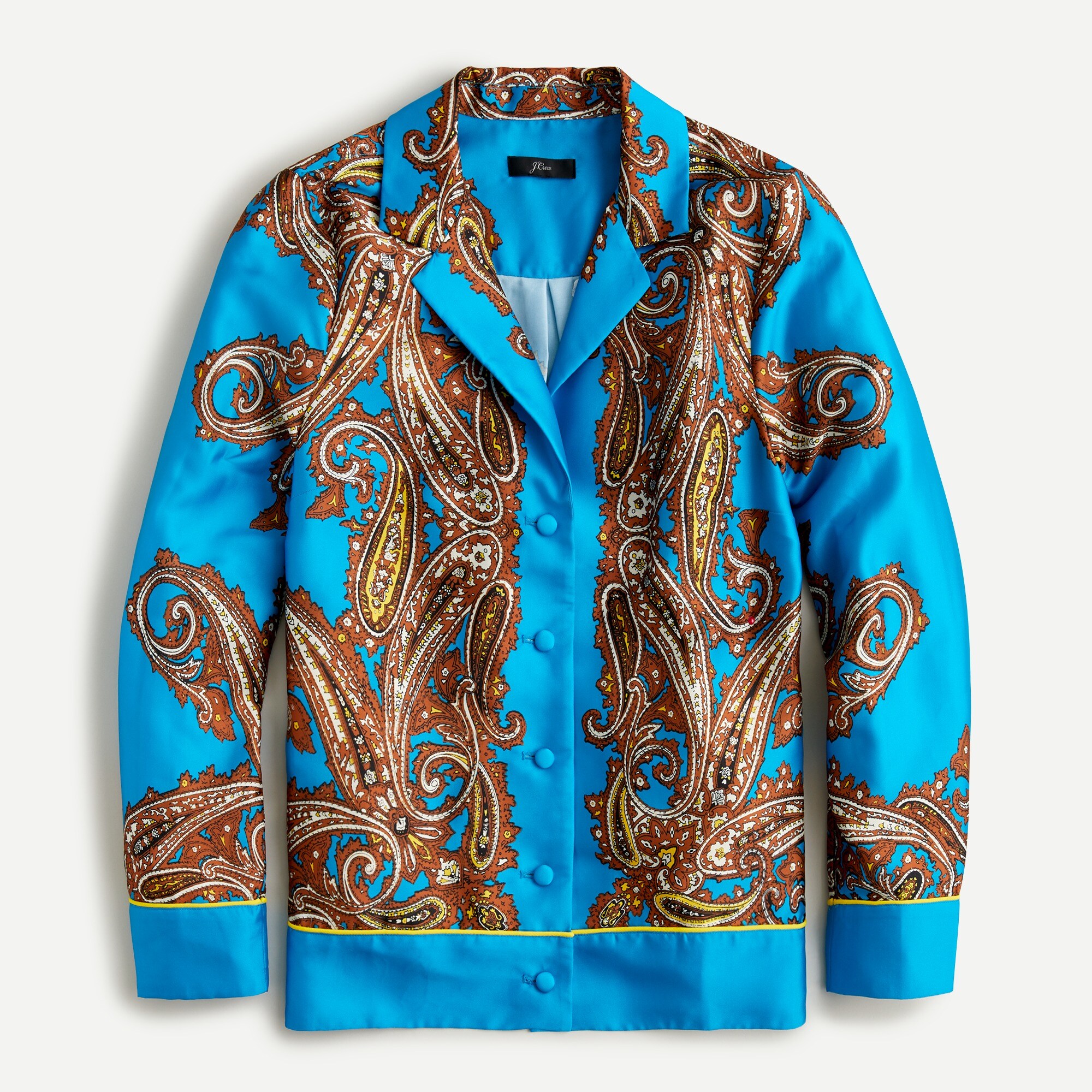 Drapey button-up shirt in paisley print