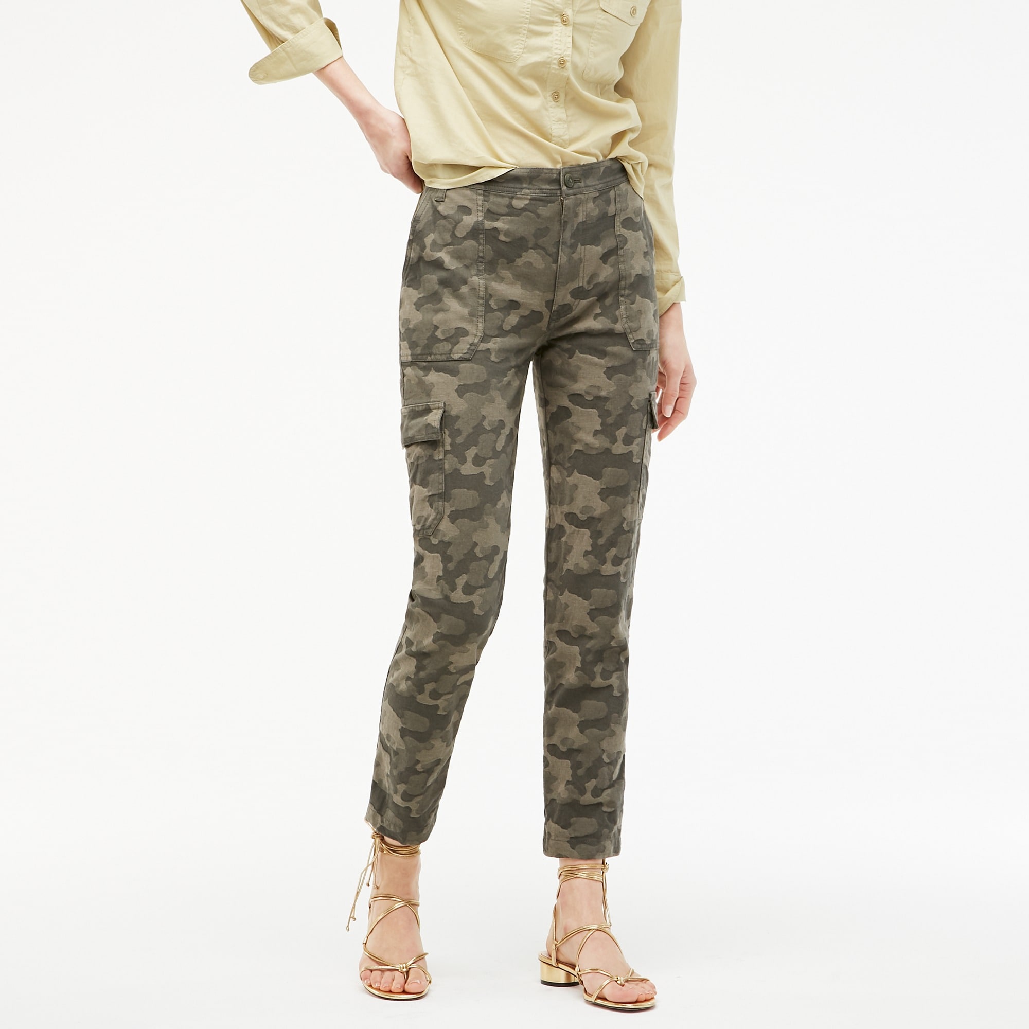 tapered camo cargo pants