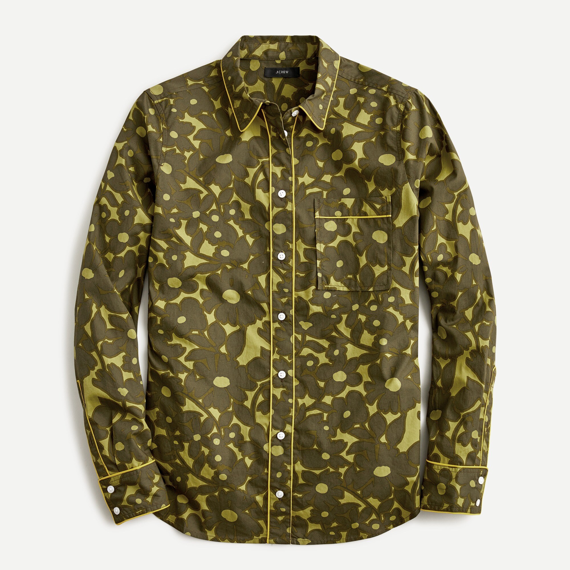 Button-up shirt in camo flowers