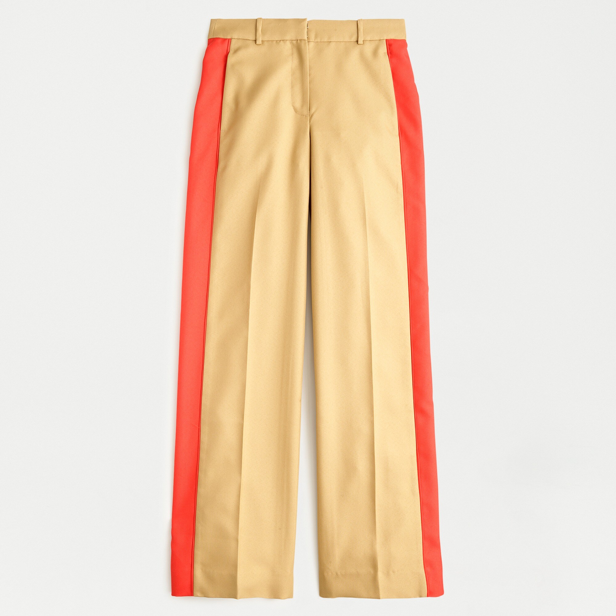 Wide-leg pant with tuxedo stripe