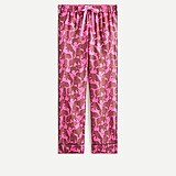 Collection silk twill relaxed pant in sleepy lions print