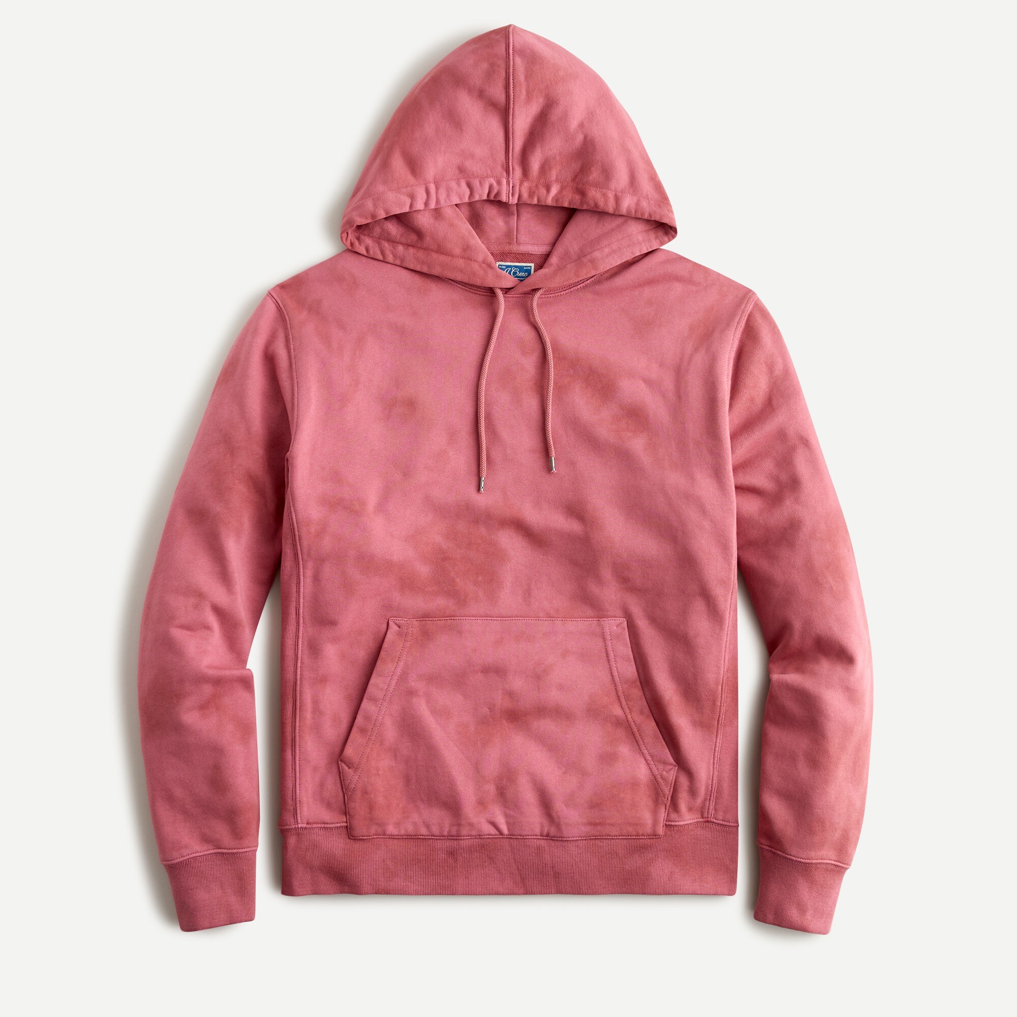Garment-dyed french terry pullover hoodie in tie-dye