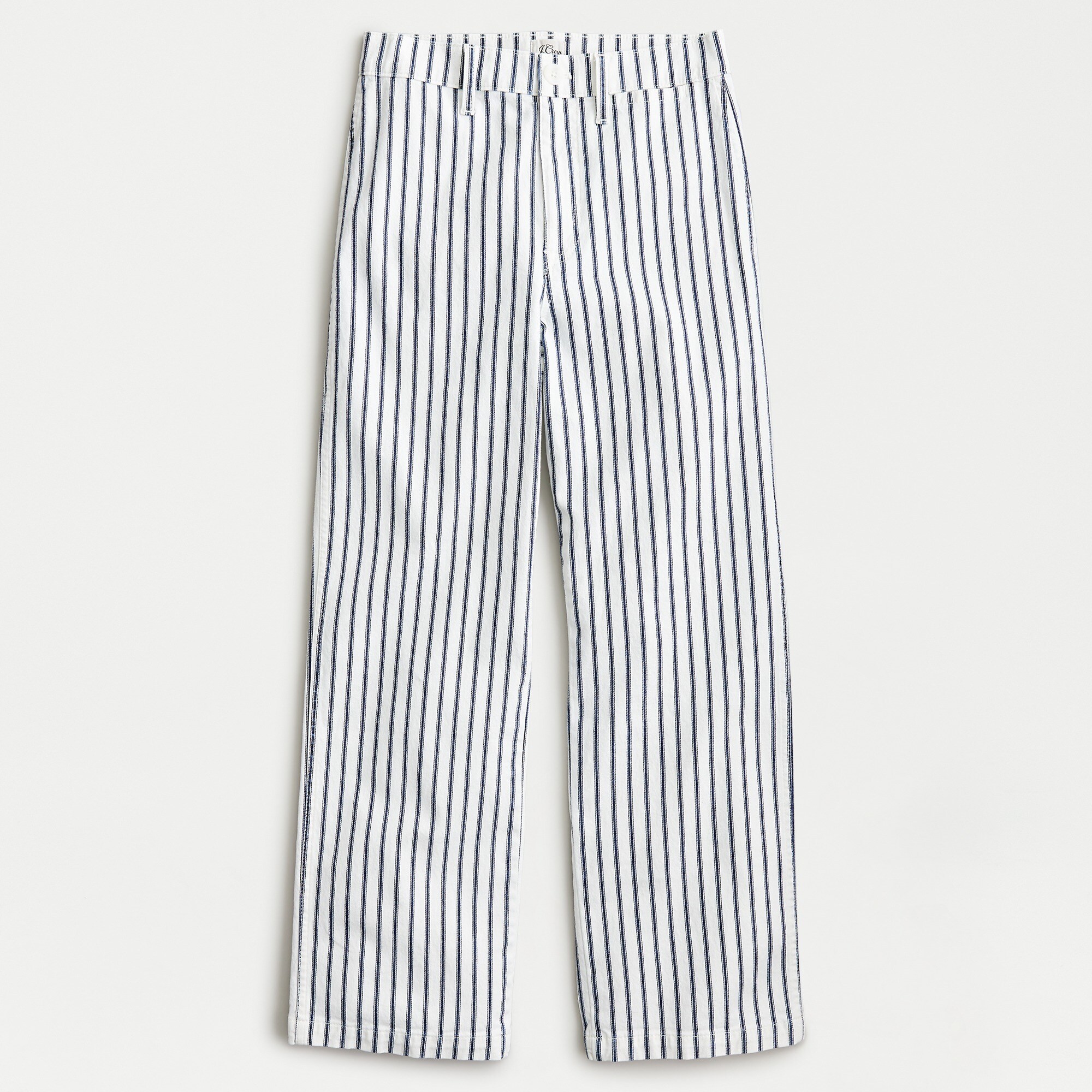 Slim wide-leg jean in stripe