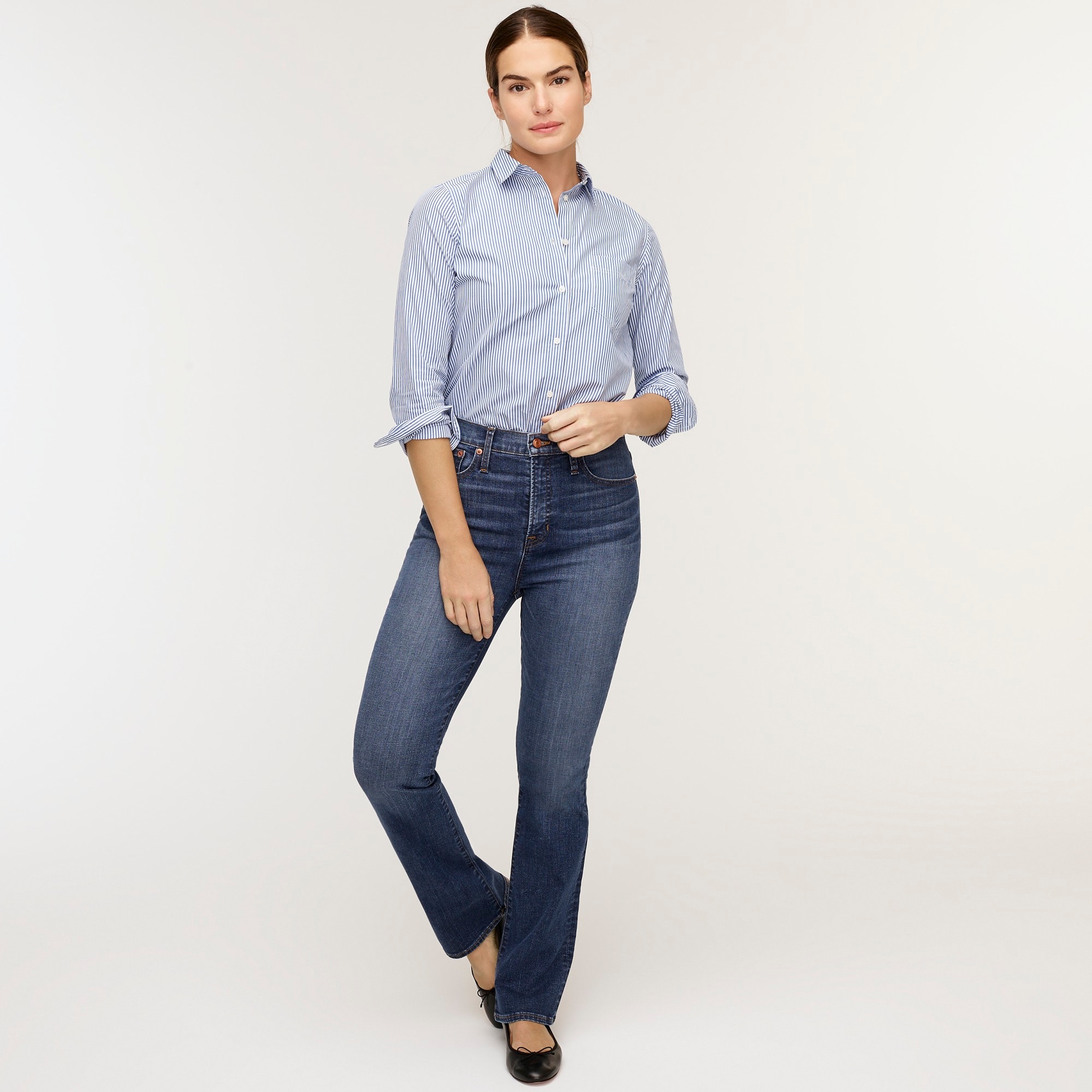 oasis denim button dress