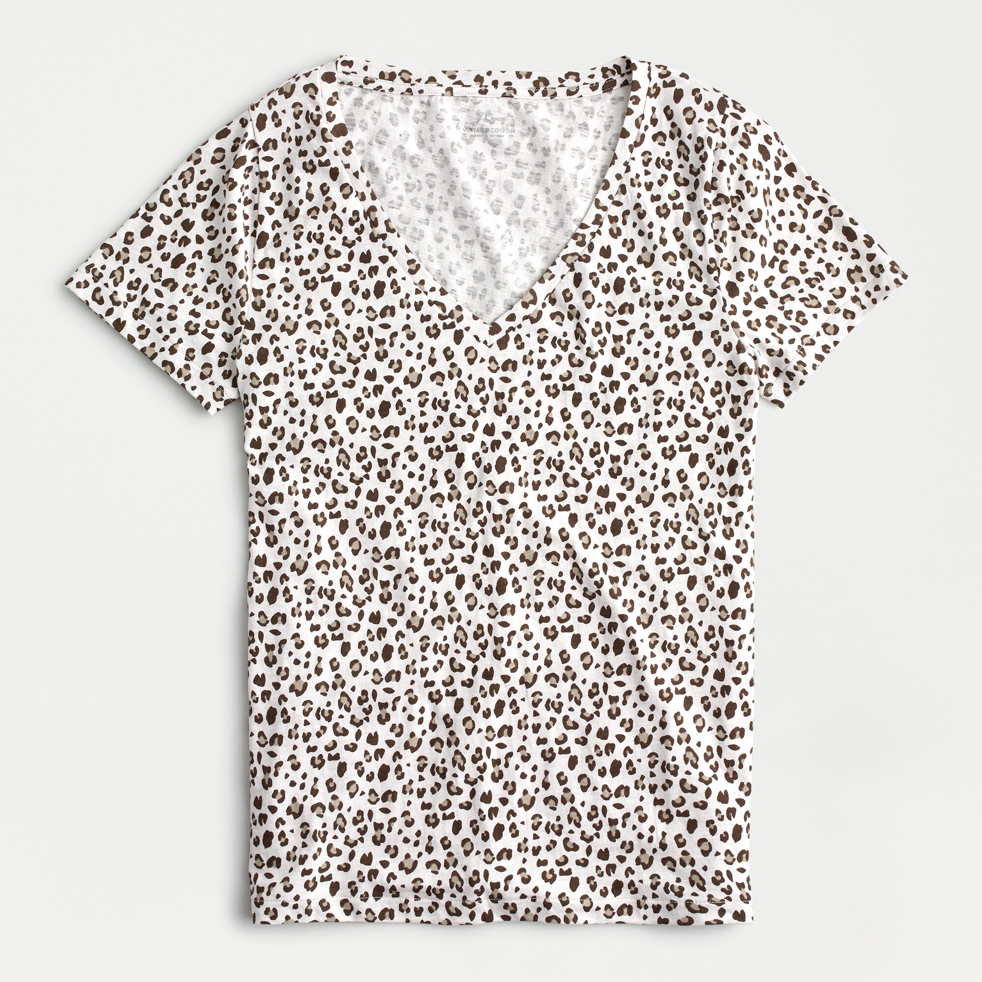 v neck leopard print t shirt