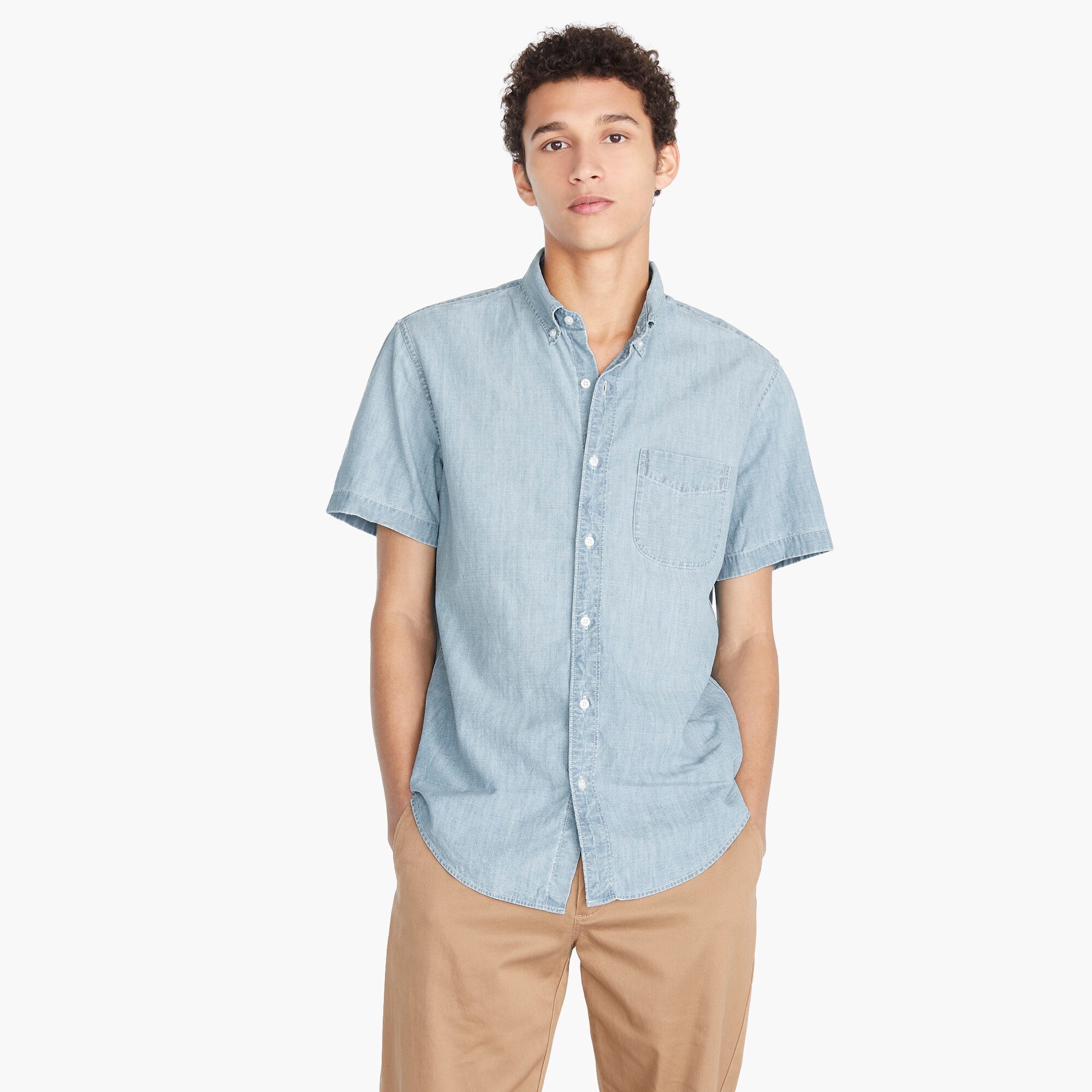 stretch chambray shirt