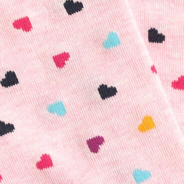 Mini heart trouser socks PINK MULTI HEARTS mini heart trouser socks for women