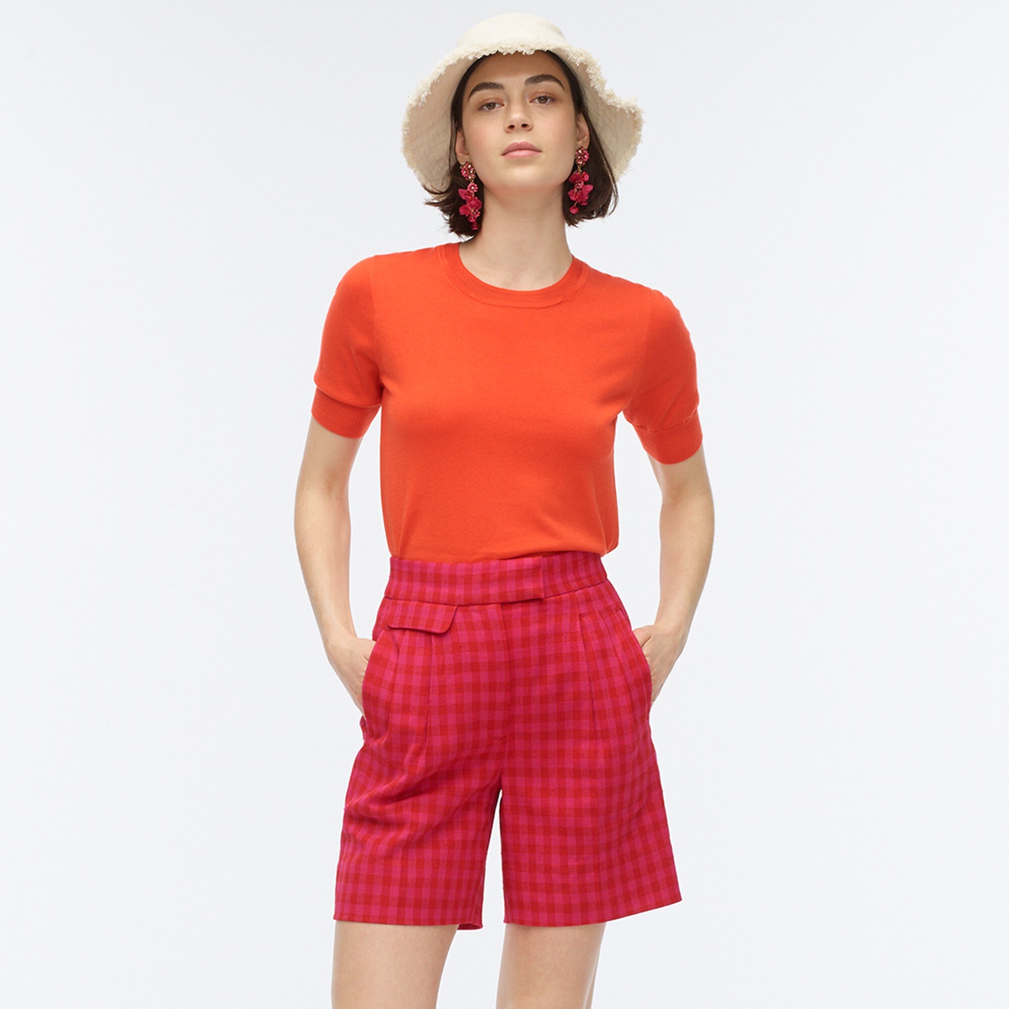 colorful high waisted shorts