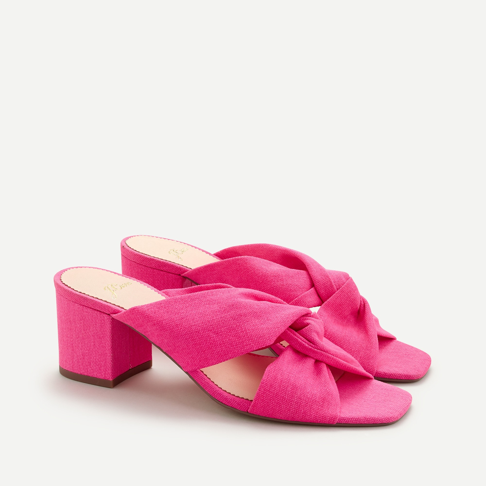 Odette block heel twisted knot sandal