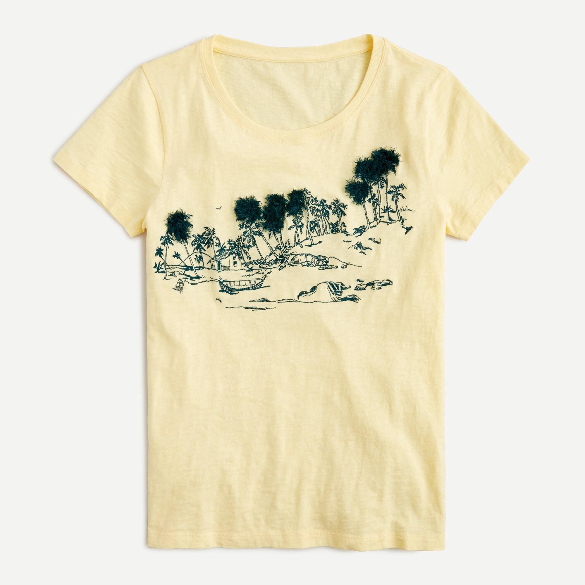 Vintage cotton crewneck palm tree T-shirt