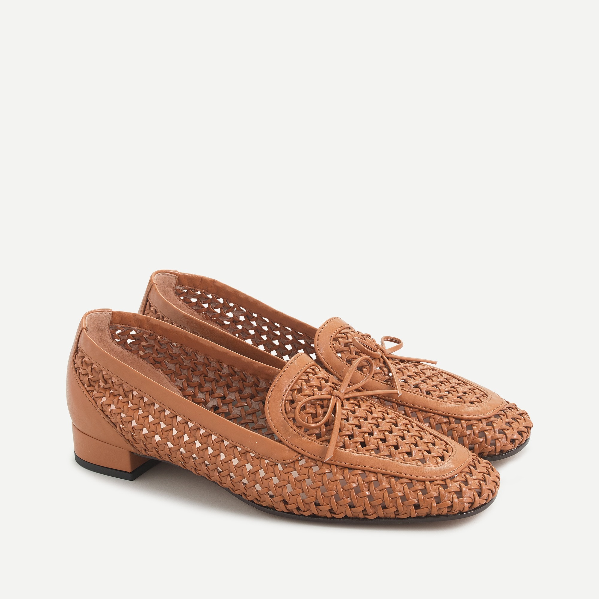 J.Crew: Woven Loafers With Bow Detail For Women