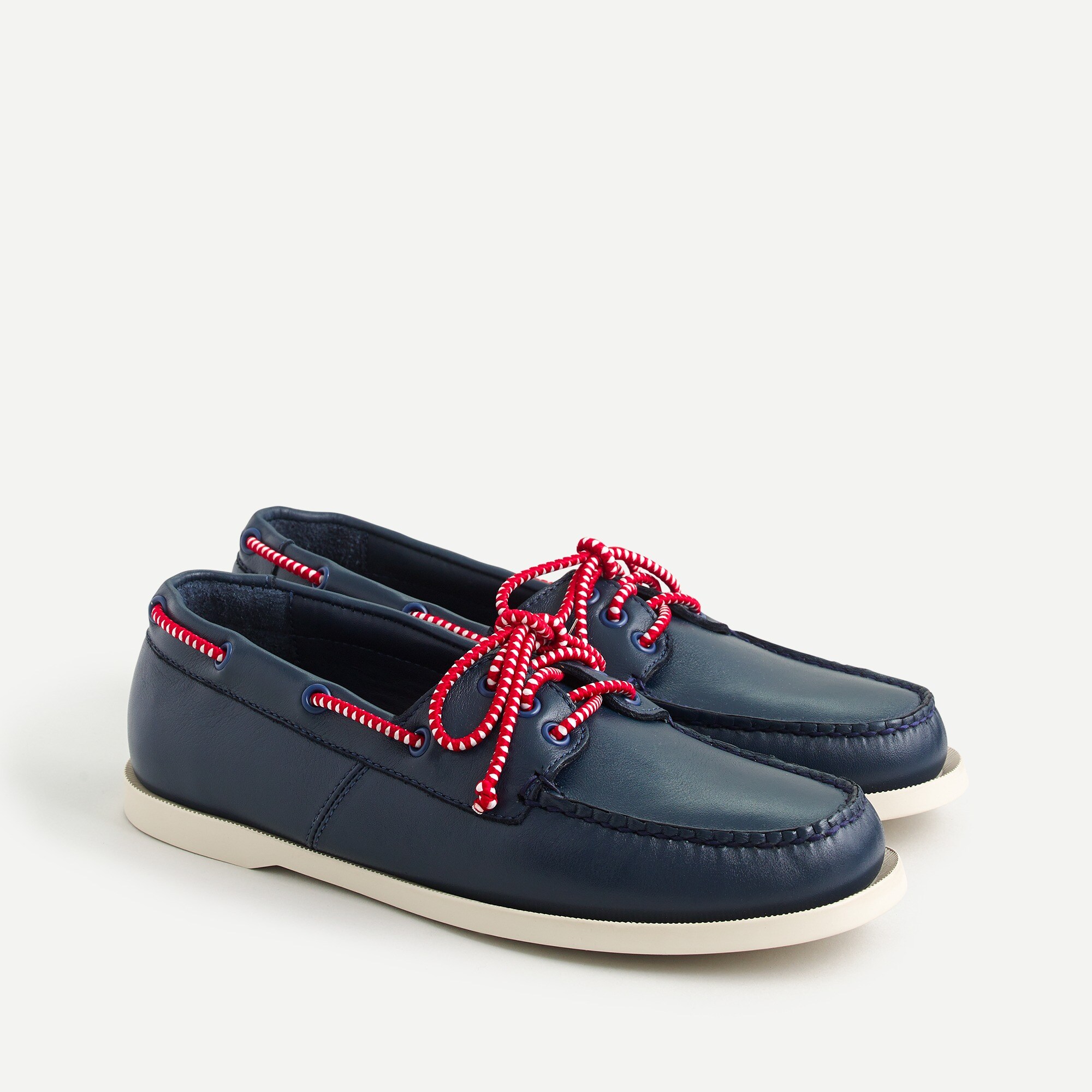 Leather boat shoes
