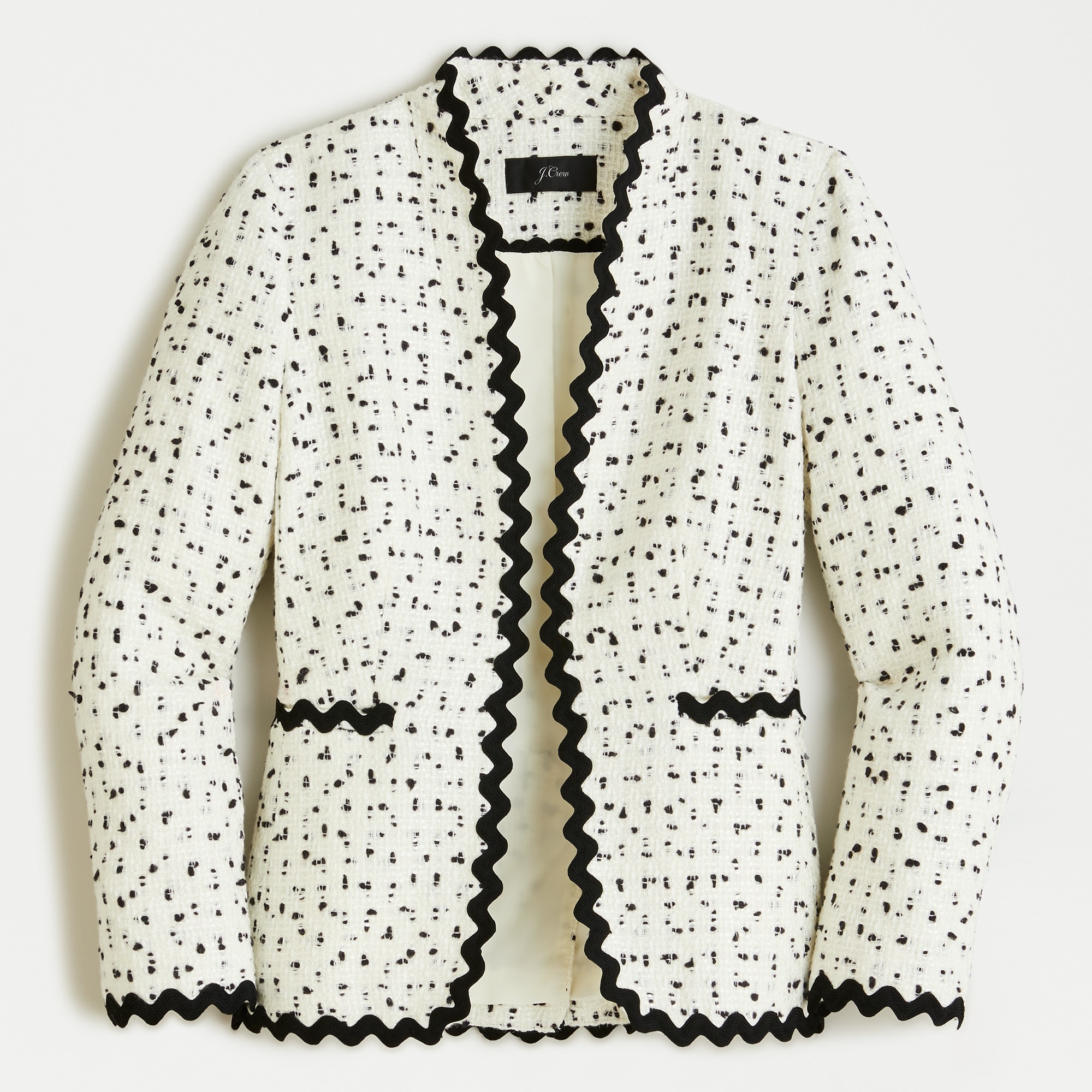 J.Crew Going out Blazer In Ivory Spotted Tweed For Women
