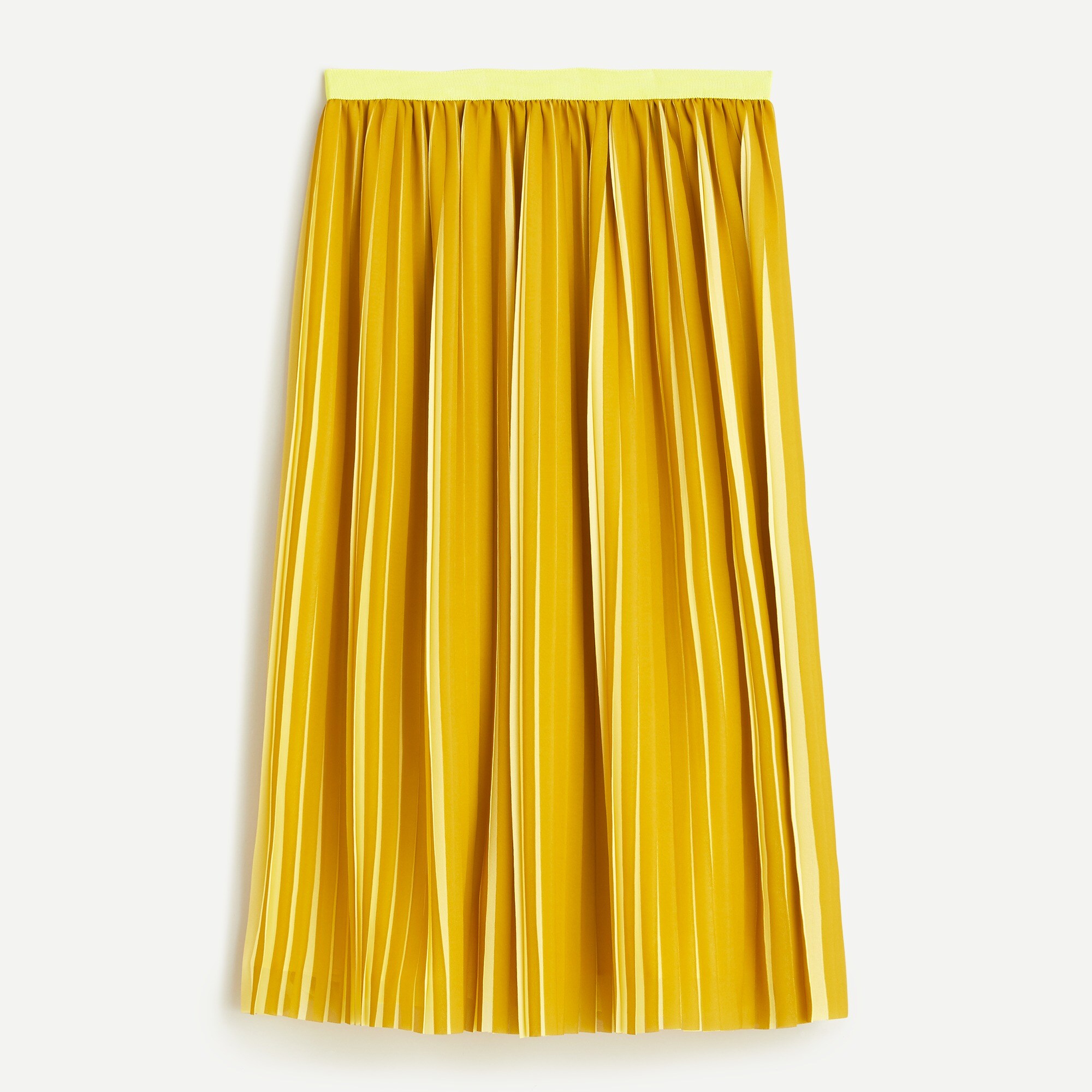 Pleated midi skirt in peekaboo stripe