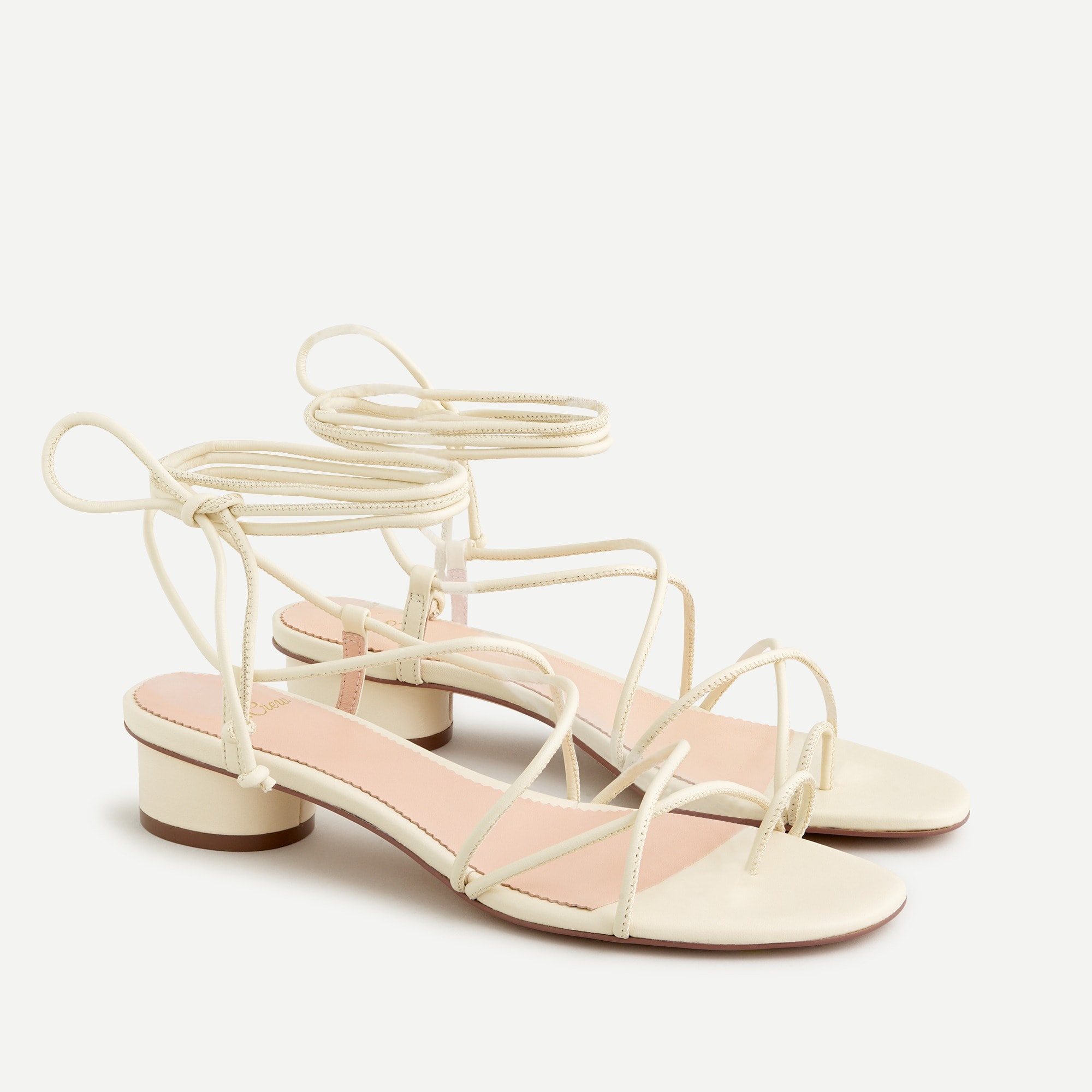 j crew leather lace up sandals