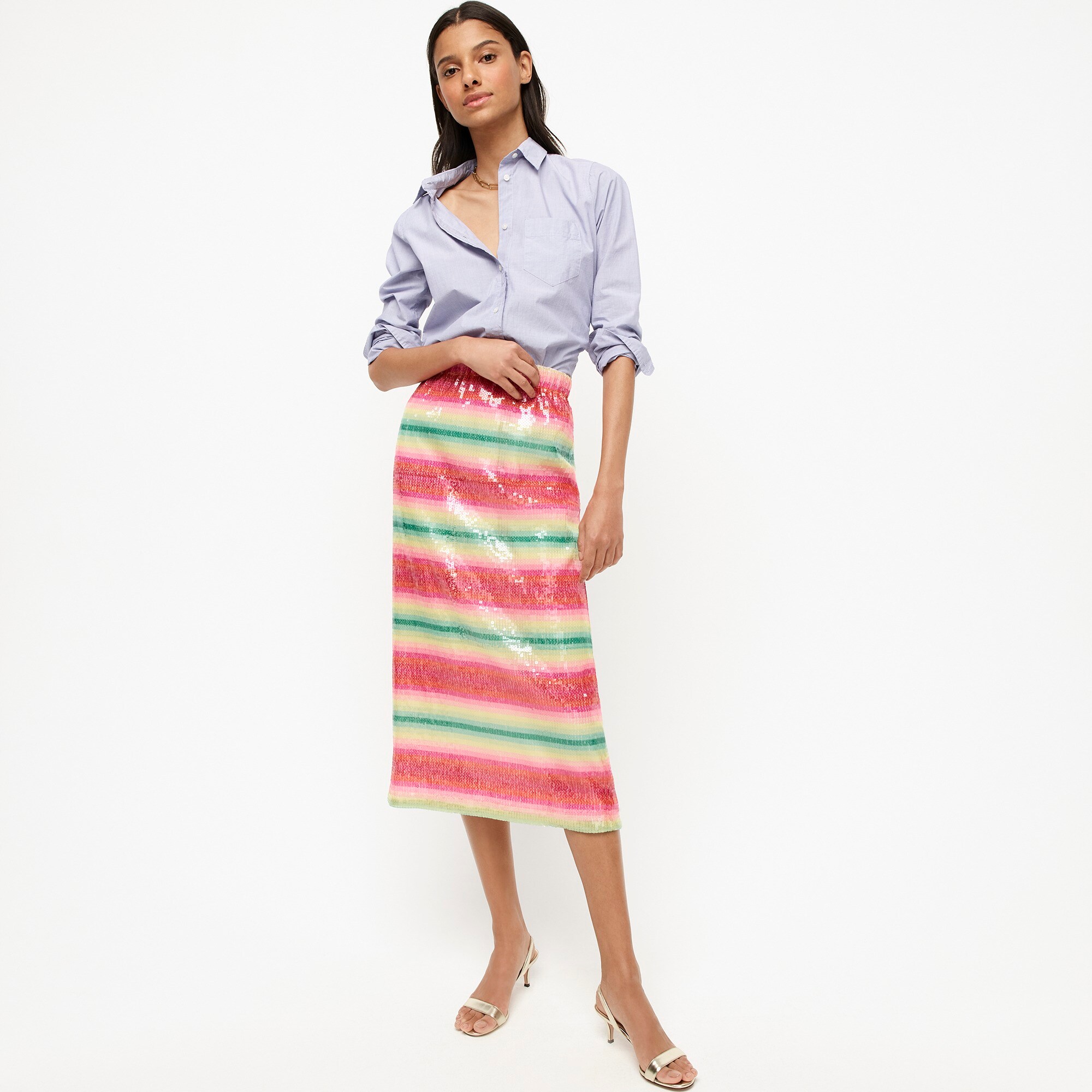 sequin midi skirts