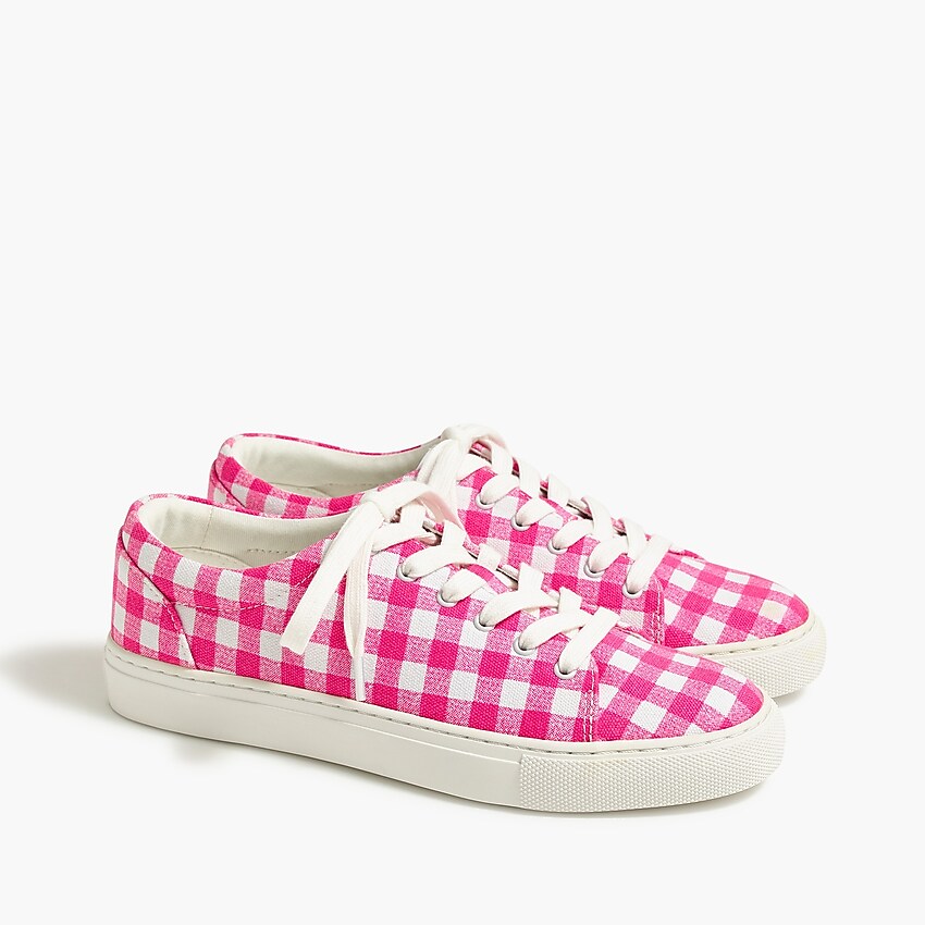 j.crew factory: printed road trip sneakers for women, right side, view zoomed