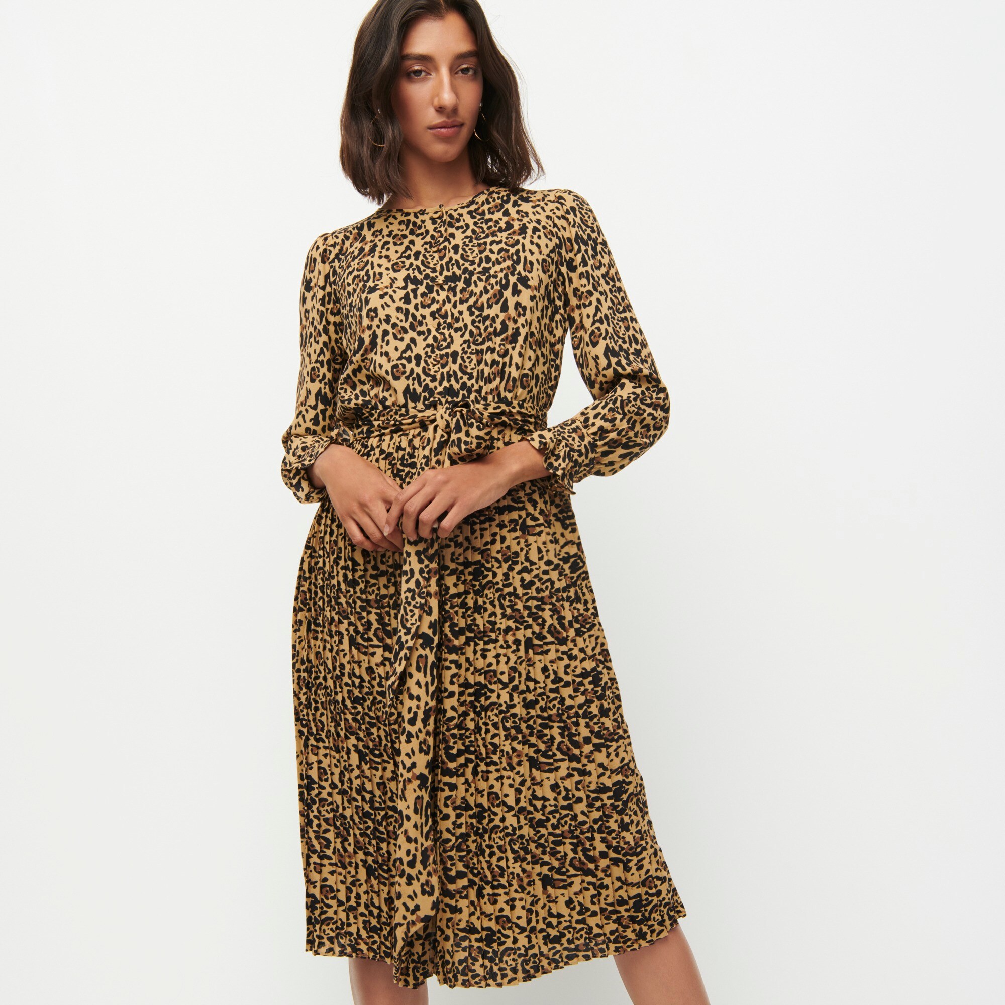 j crew leopard print dress